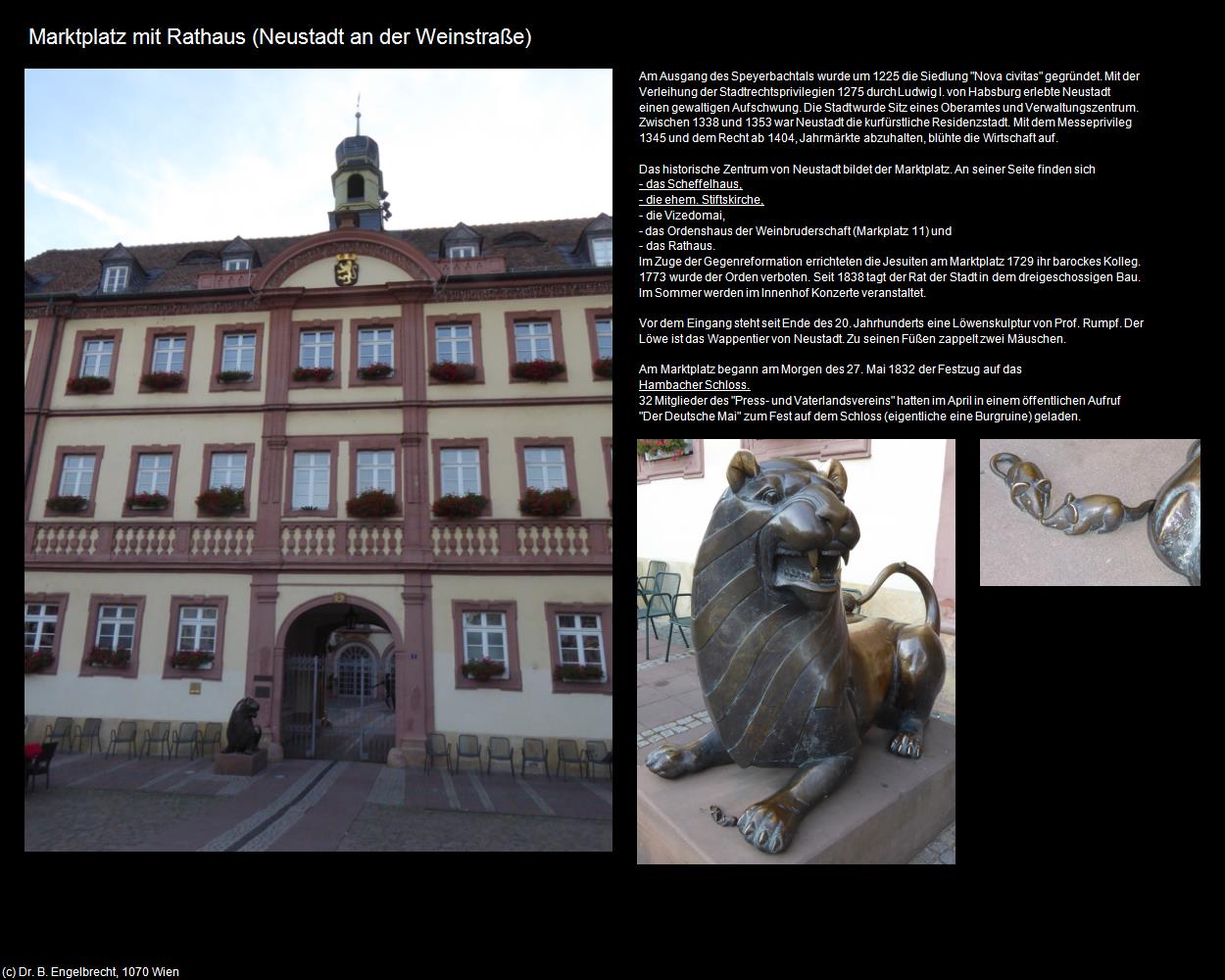 Marktplatz mit Rathaus (Neustadt an der Weinstraße (DEU-RP)) in RHEINLAND-PFALZ und SAARLAND(c)B.Engelbrecht