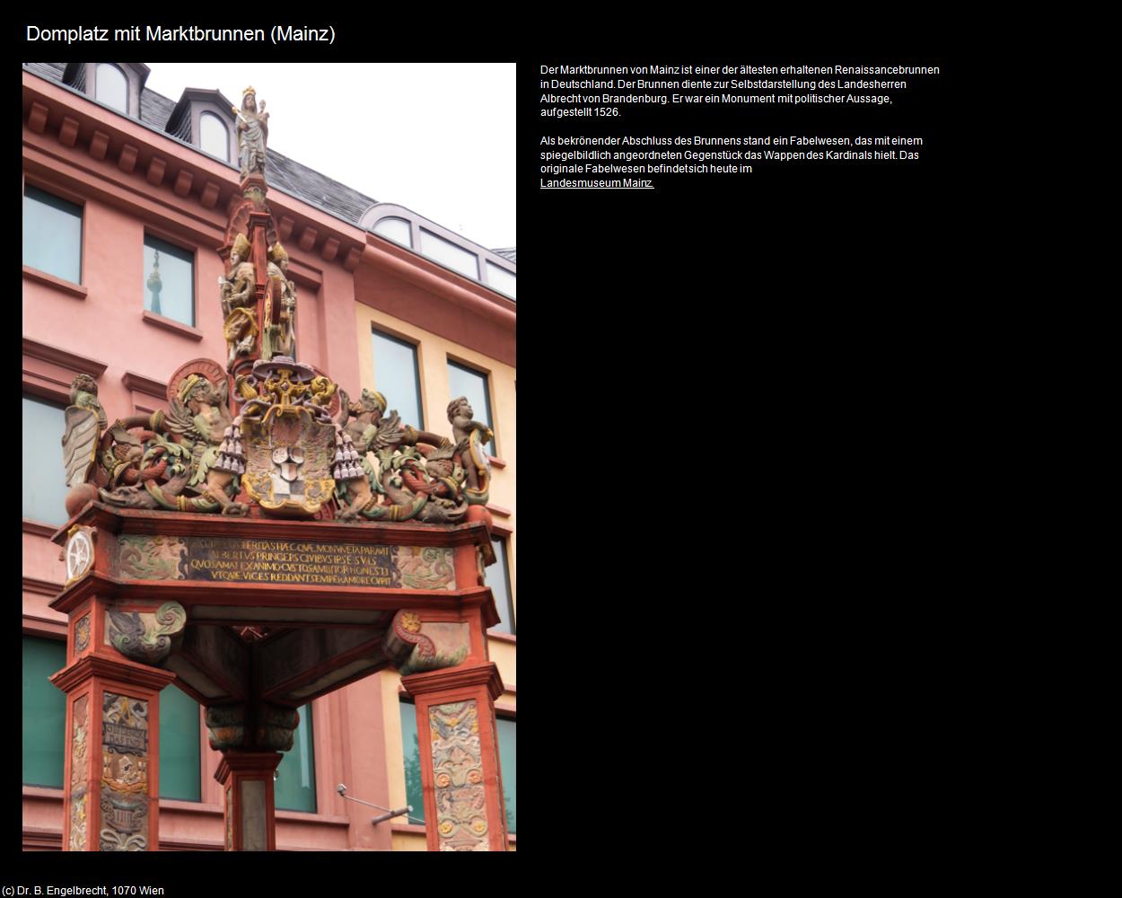 Domplatz mit Marktbrunnen (Mainz (DEU-RP)) in RHEINLAND-PFALZ und SAARLAND(c)B.Engelbrecht