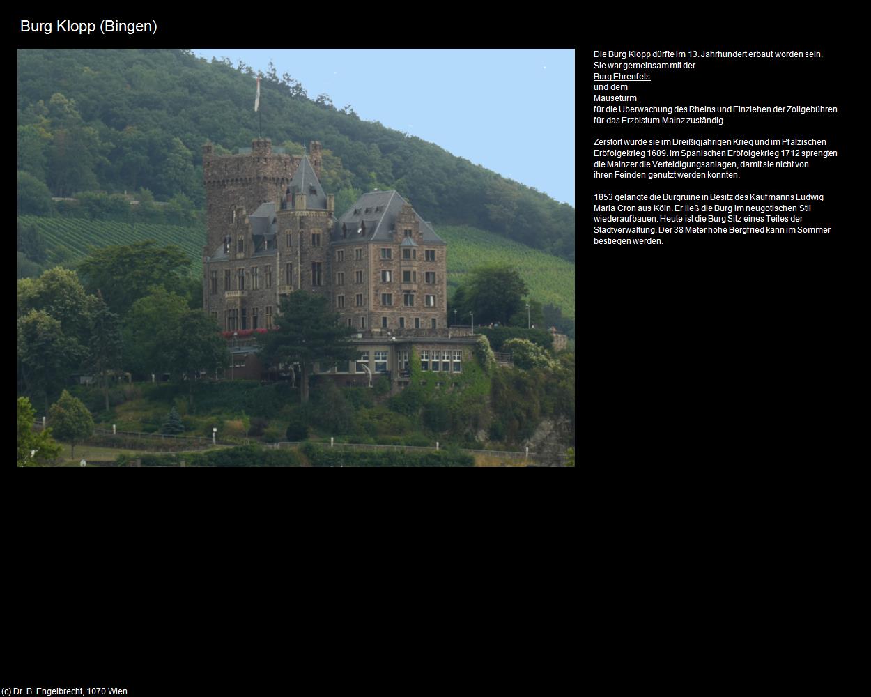 Burg Klopp (Bingen (DEU-RP)) in RHEINLAND-PFALZ und SAARLAND(c)B.Engelbrecht