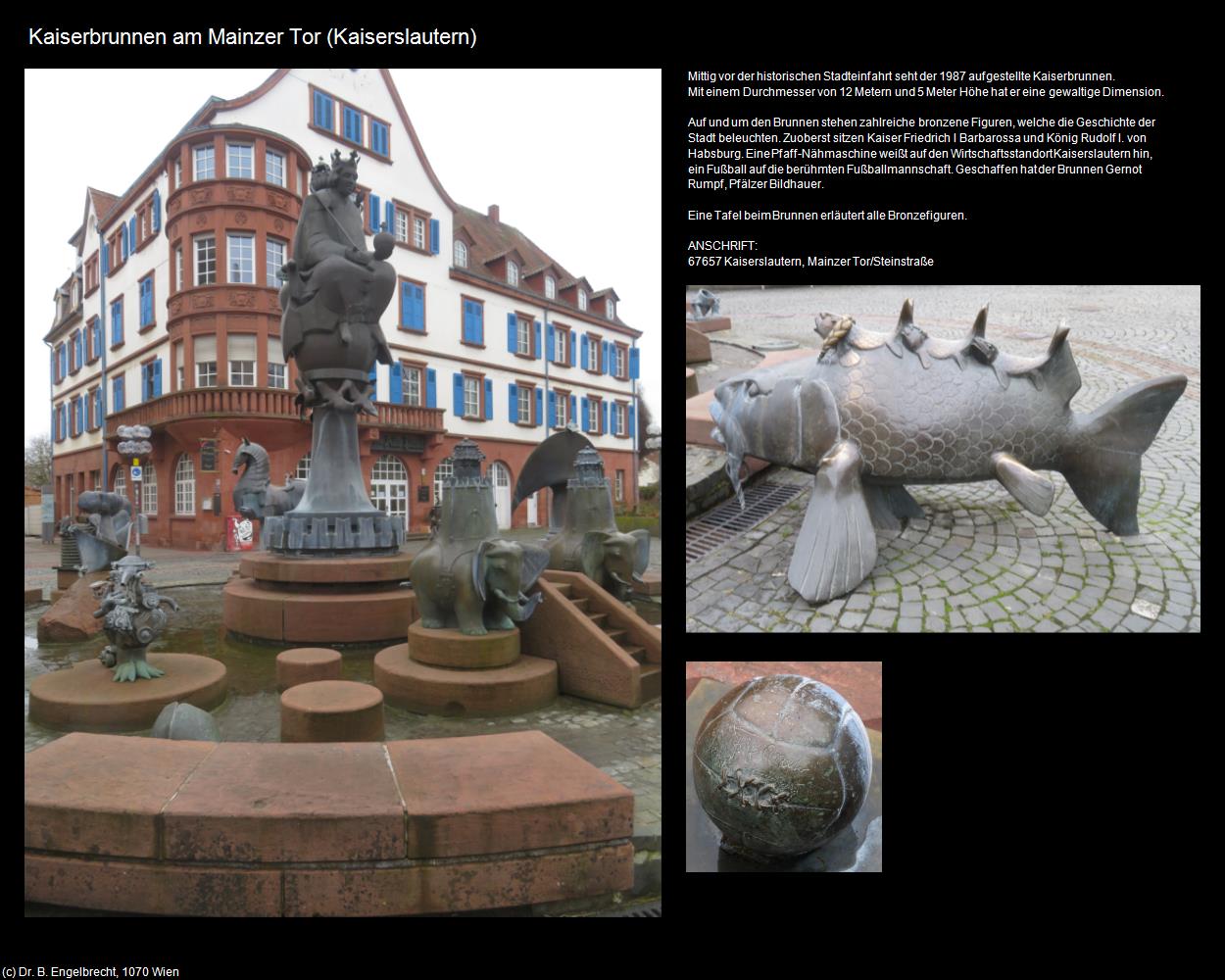 Kaiserbrunnen am Mainzer Tor (Kaiserslautern (DEU-RP)) in RHEINLAND-PFALZ und SAARLAND