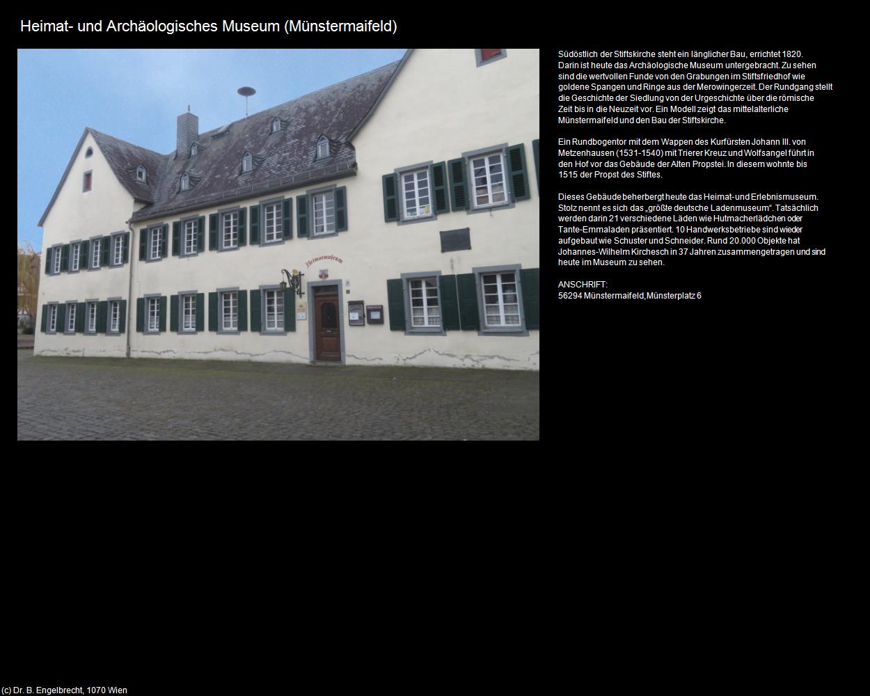 Heimat- und Archäologisches Museum (Münstermaifeld (DEU-RP)) in RHEINLAND-PFALZ und SAARLAND