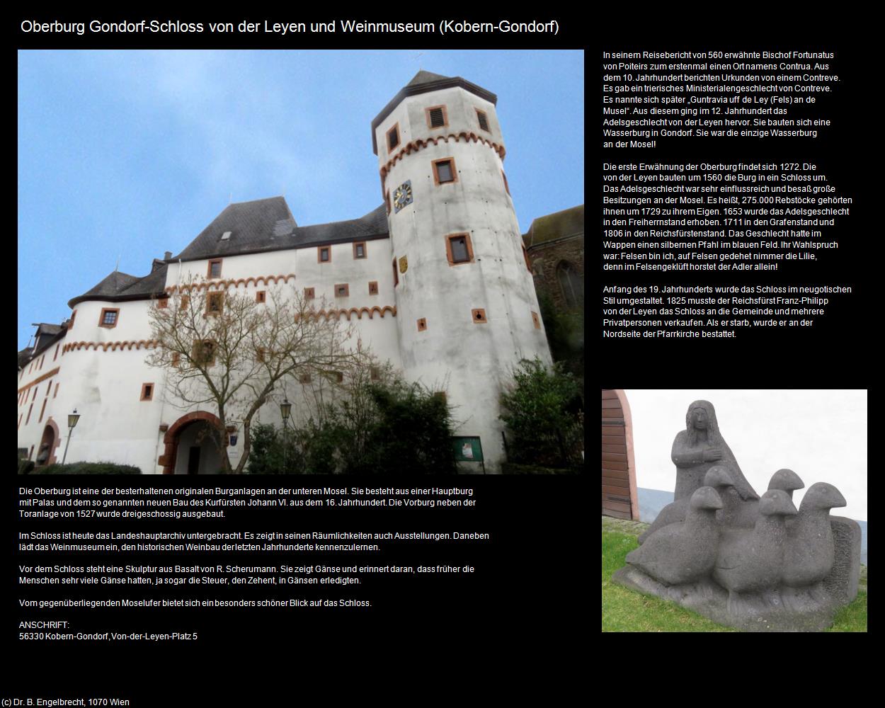 Oberburg Gondorf-Schloss von der Leyen und Weinmuseum (Kobern-Gondorf (DEU-RP)) in RHEINLAND-PFALZ und SAARLAND