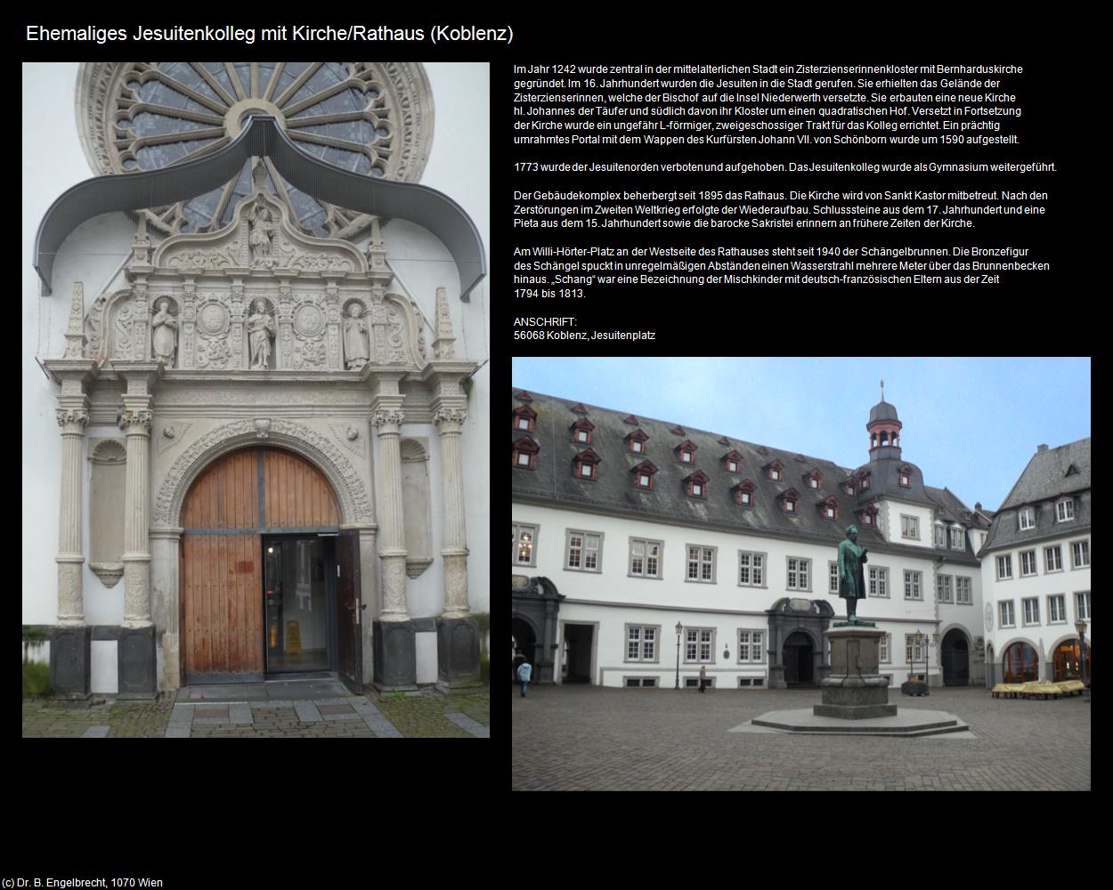 Ehem. Jesuitenkolleg mit Kirche/Rathaus (Koblenz (DEU-RP)) in RHEINLAND-PFALZ und SAARLAND