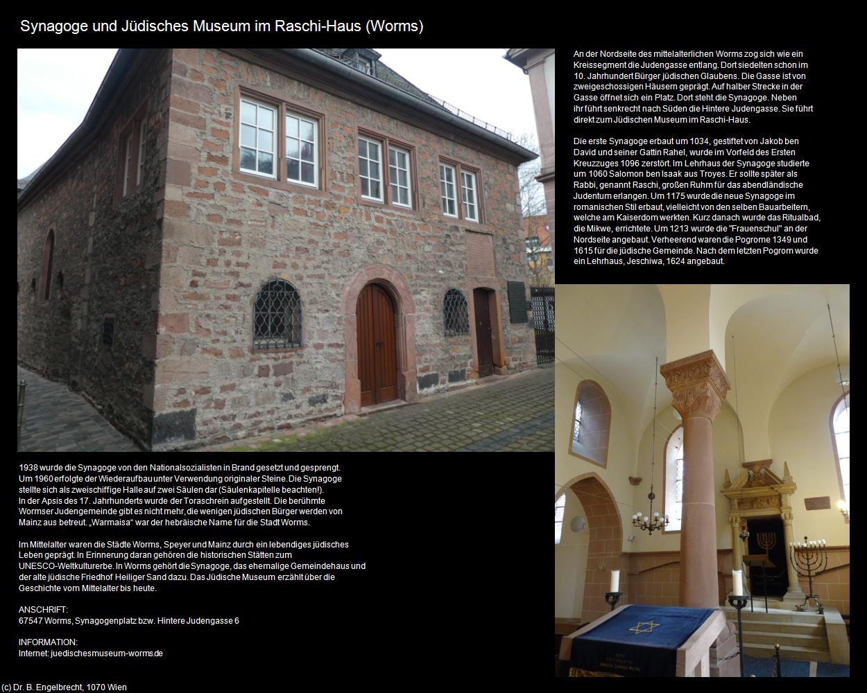 Synagoge/Jüdisches Museum im Raschi-Haus (Worms (DEU-RP)) in RHEINLAND-PFALZ und SAARLAND