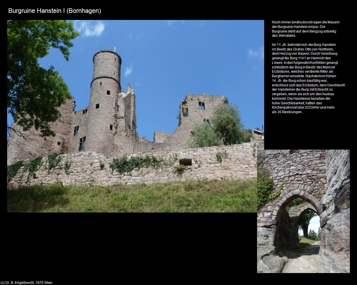 Burgruine Hanstein I (Bornhagen) in Kulturatlas-THÜRINGEN