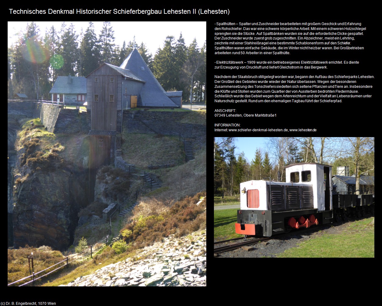 Historischer Schieferbergbau II (Lehesten ) in Kulturatlas-THÜRINGEN