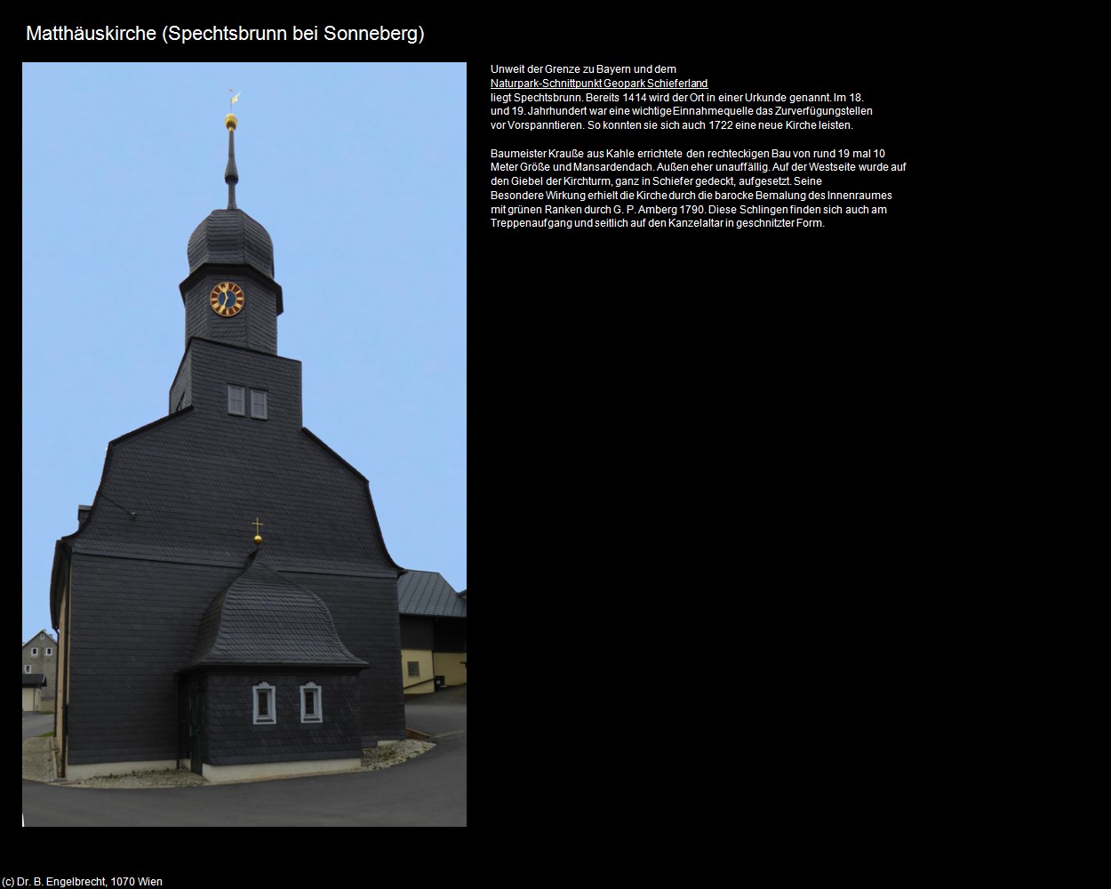 Matthäuskirche  (Spechtsbrunn bei Sonneberg (Thüringen)) in Kulturatlas-THÜRINGEN(c)B.Engelbrecht