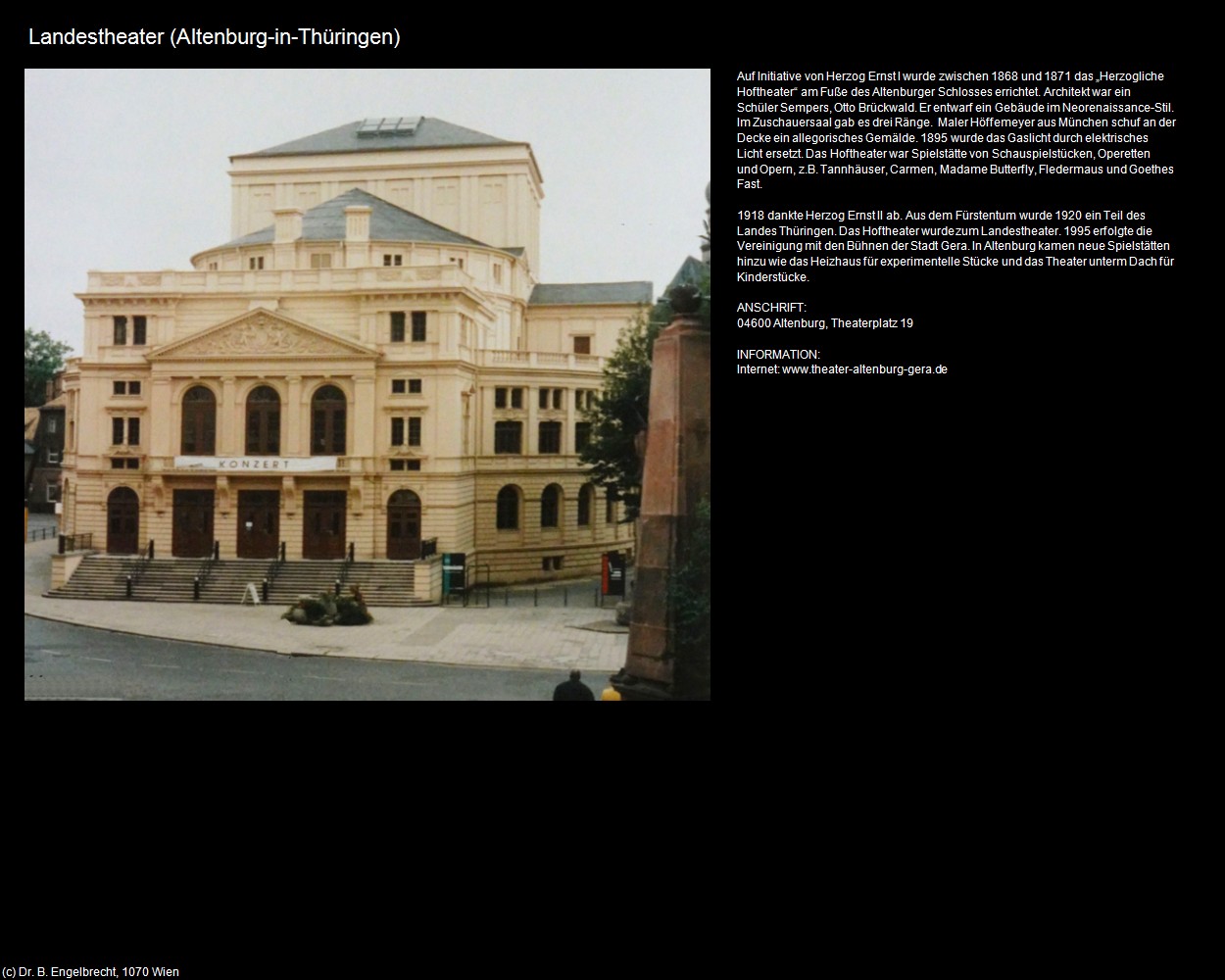 Landestheater (Altenburg-in-Thüringen) in Kulturatlas-THÜRINGEN