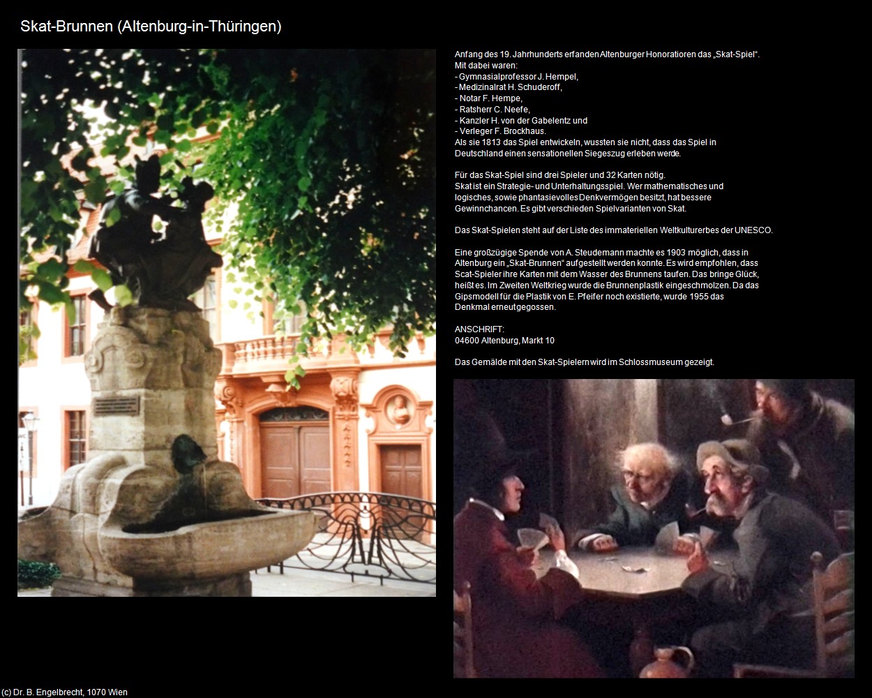 Skat-Brunnen (Altenburg-in-Thüringen) in Kulturatlas-THÜRINGEN