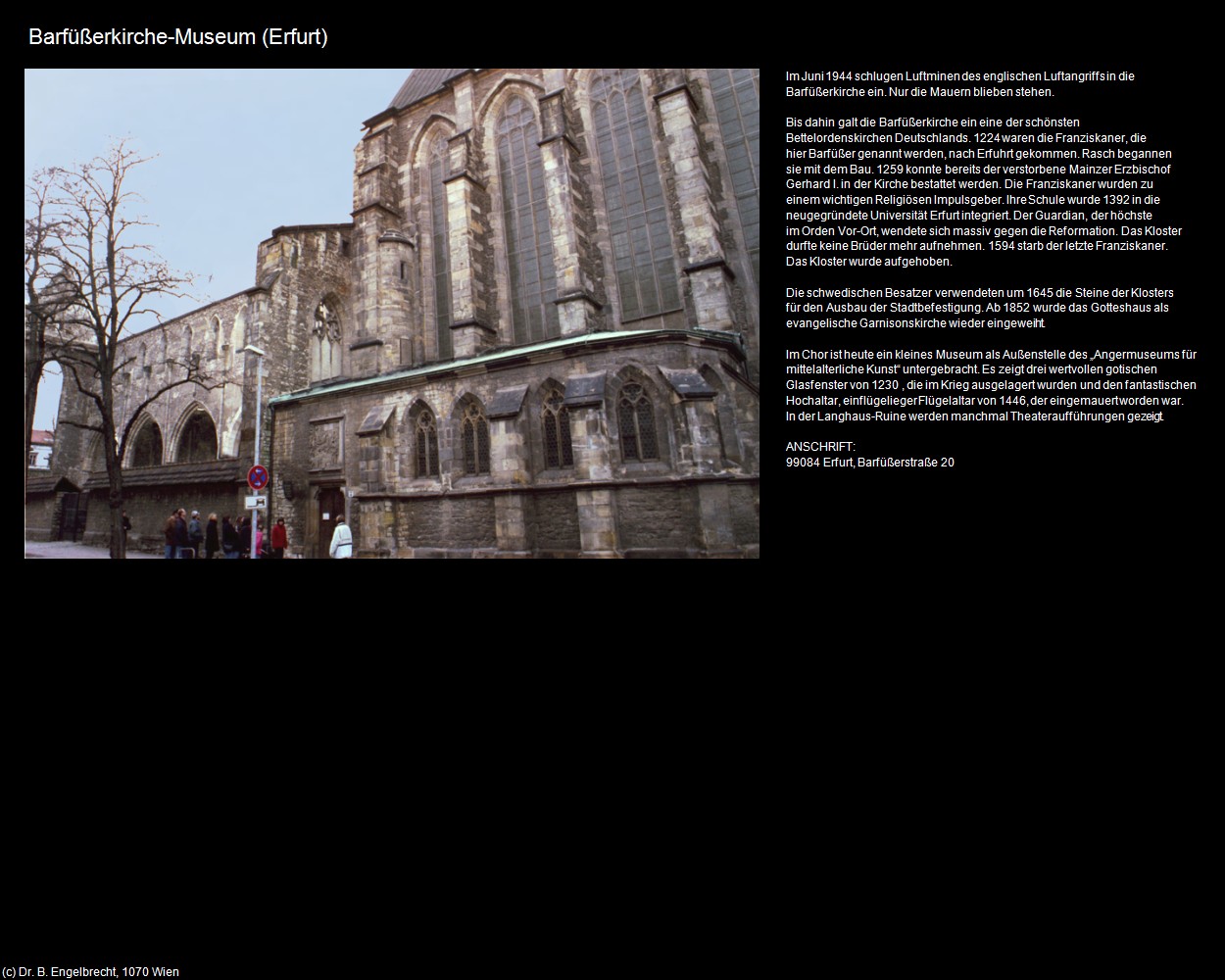 Barfüßerkirche-Museum (Erfurt) in Kulturatlas-THÜRINGEN