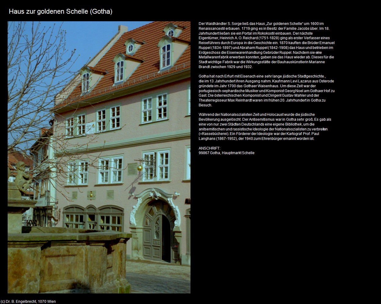 Haus zur goldenen Schelle (Gotha) in Kulturatlas-THÜRINGEN