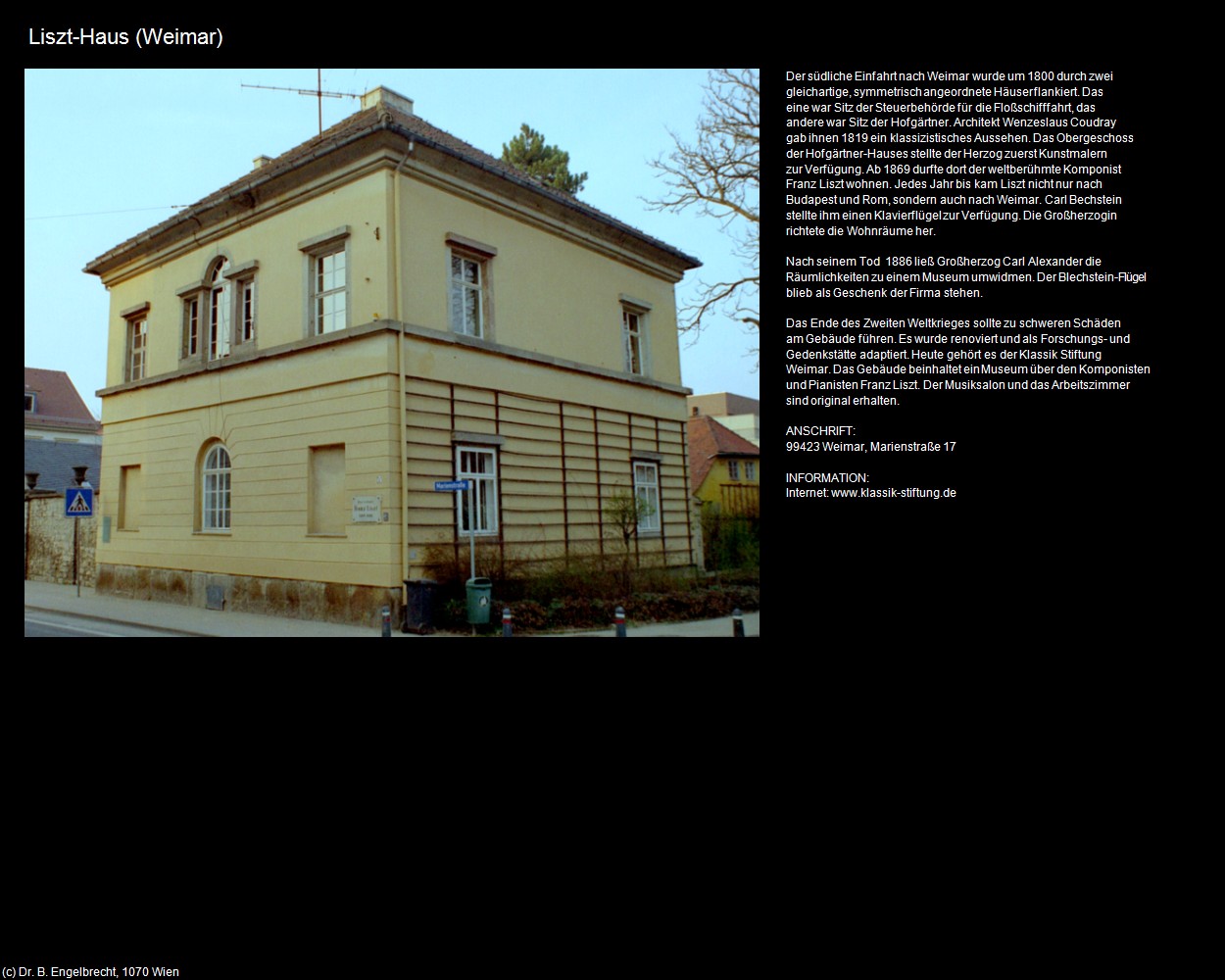 Liszt-Haus (Weimar) in Kulturatlas-THÜRINGEN