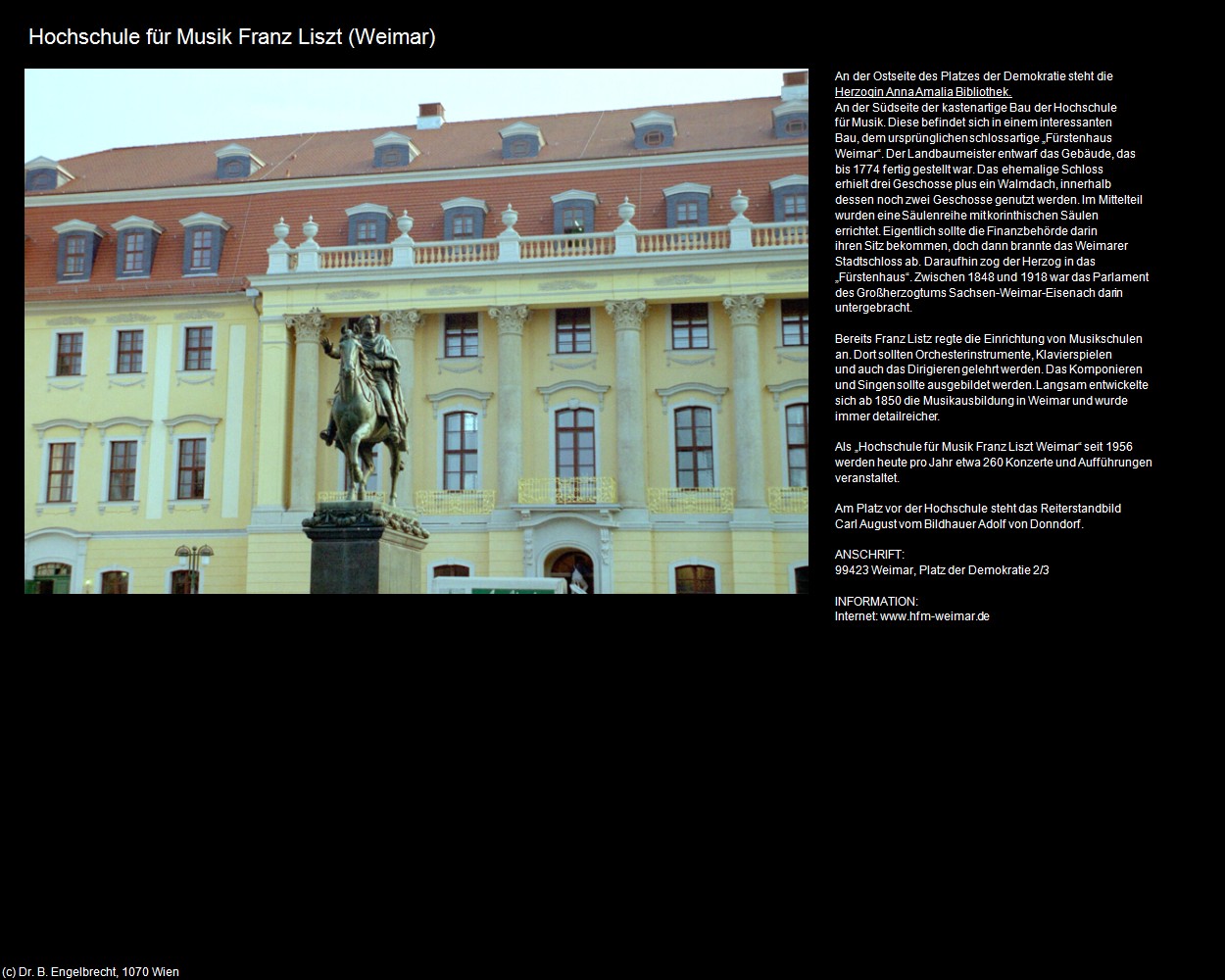 Hochschule für Musik Franz Liszt (Weimar) in Kulturatlas-THÜRINGEN(c)B.Engelbrecht