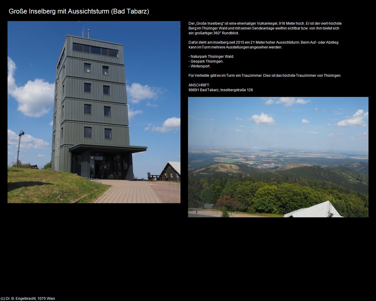 Große Inselberg mit Aussichtsturm (Bad Tabarz) in Kulturatlas-THÜRINGEN