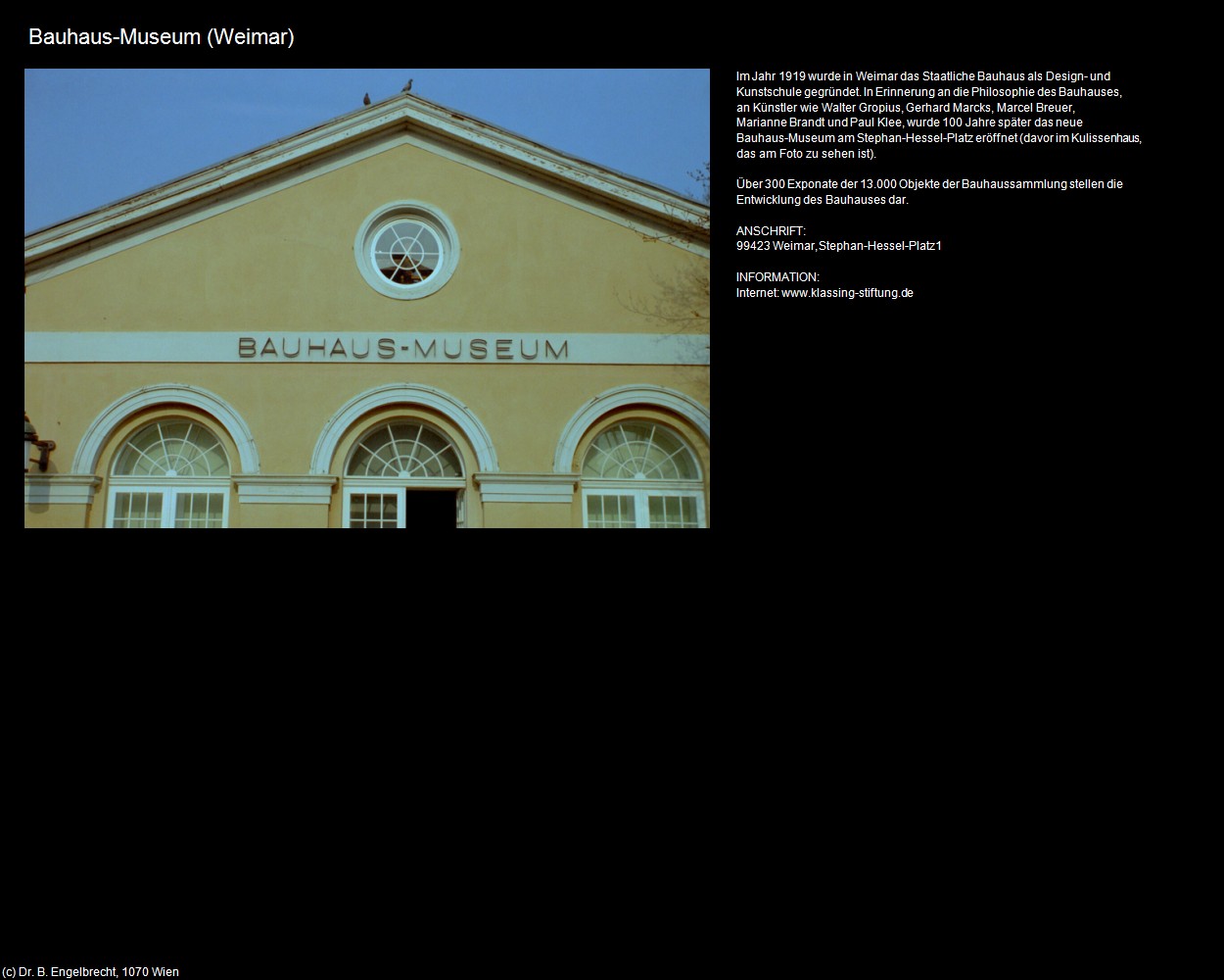 Bauhaus-Museum (Weimar) in Kulturatlas-THÜRINGEN