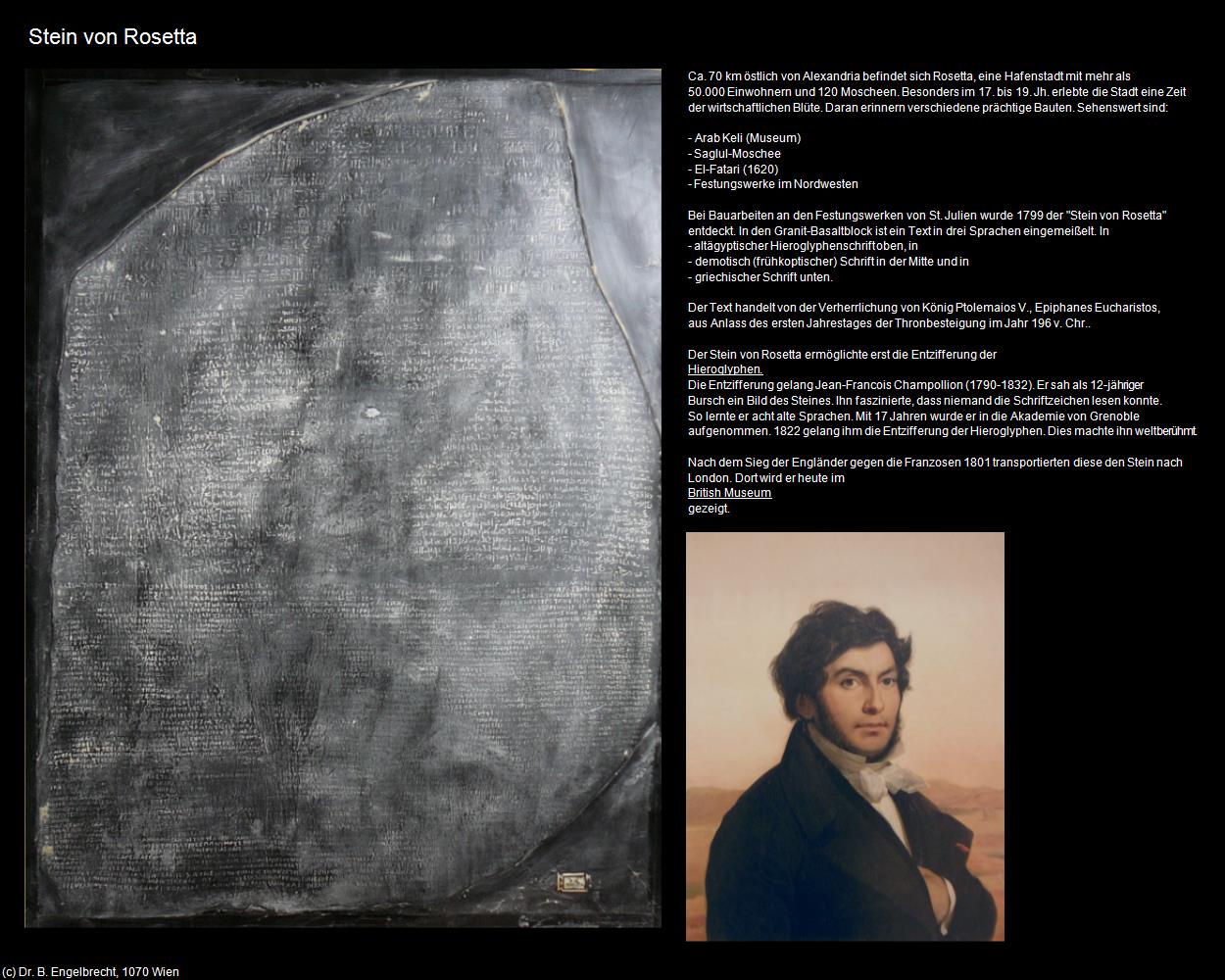 Stein von Rosetta (Rosetta, Nil-Delta) in Kulturatlas-ÄGYPTEN(c)B.Engelbrecht