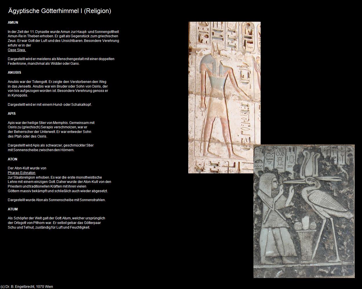 Ägyptische Götterhimmel I (+Ägyptische Götterhimmel) in Kulturatlas-ÄGYPTEN(c)B.Engelbrecht