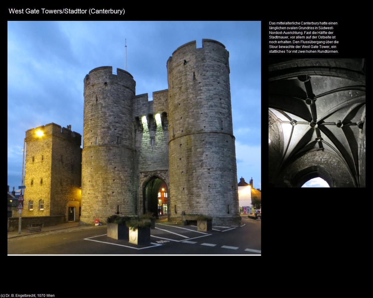 West Gate Towers/Stadttor (Canterbury, England) in Kulturatlas-ENGLAND und WALES