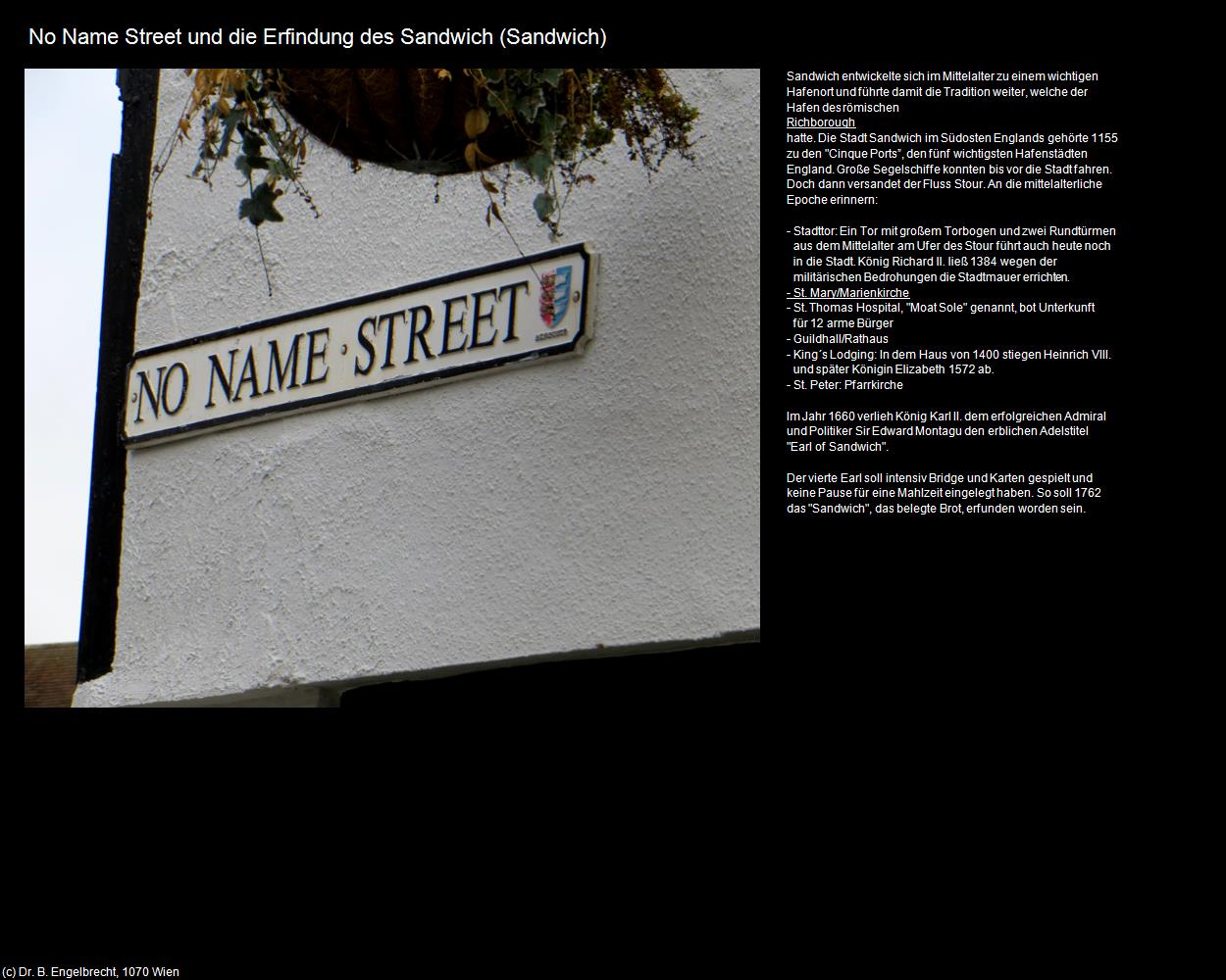 No-Name-Street (Sandwich, England ) in Kulturatlas-ENGLAND und WALES(c)B.Engelbrecht