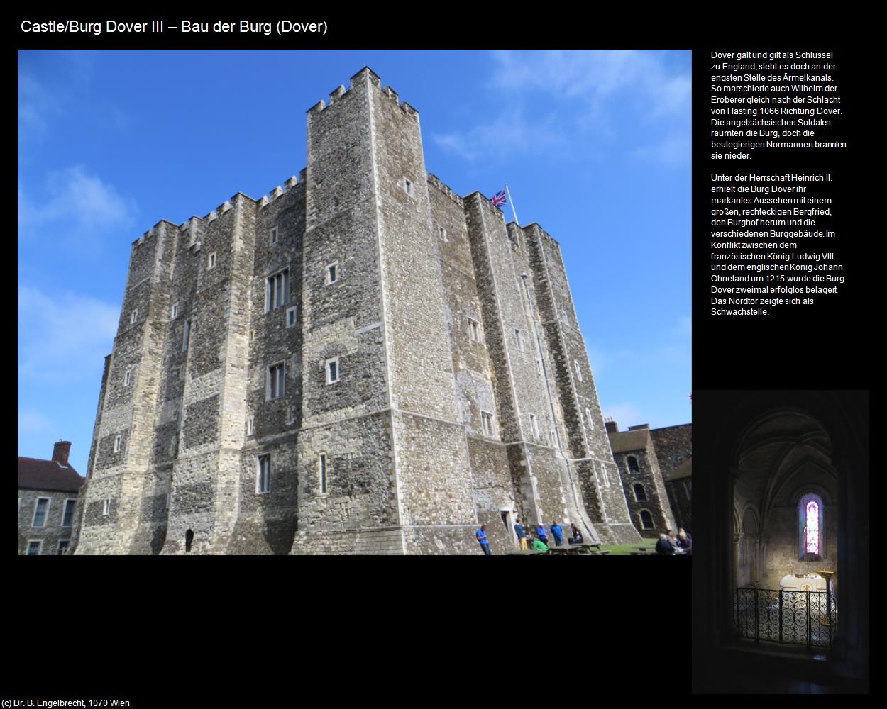 Castle/Burg Dover III - Bau der Burg  (Dover, England) in Kulturatlas-ENGLAND und WALES