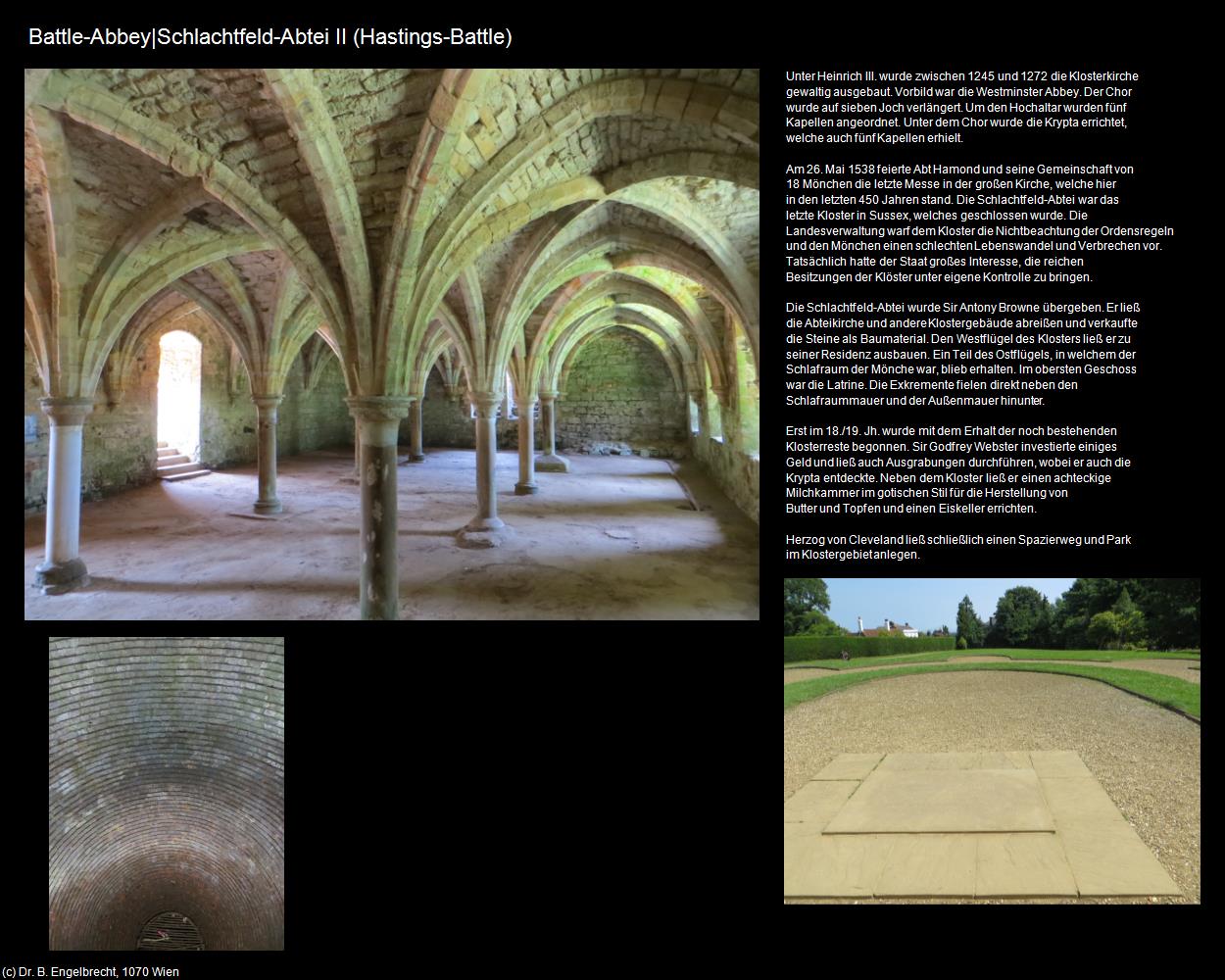 Battle-Abbey|Schlachtfeld-Abtei II (Battle bei Hastings, England) in Kulturatlas-ENGLAND und WALES