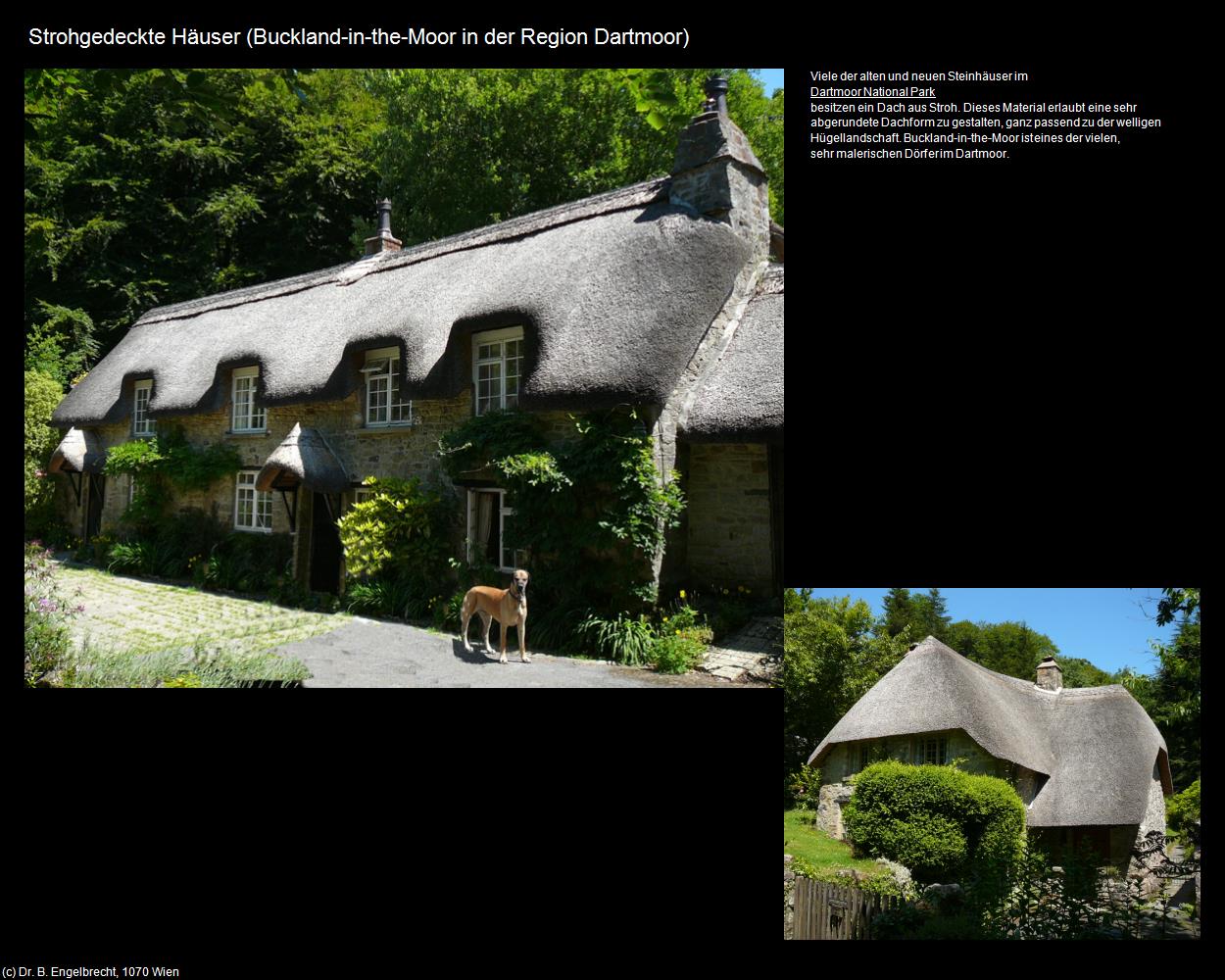 Strohgedeckte Häuser (Buckland-in-the-Moor) (Dartmoor, England) in Kulturatlas-ENGLAND und WALES(c)B.Engelbrecht