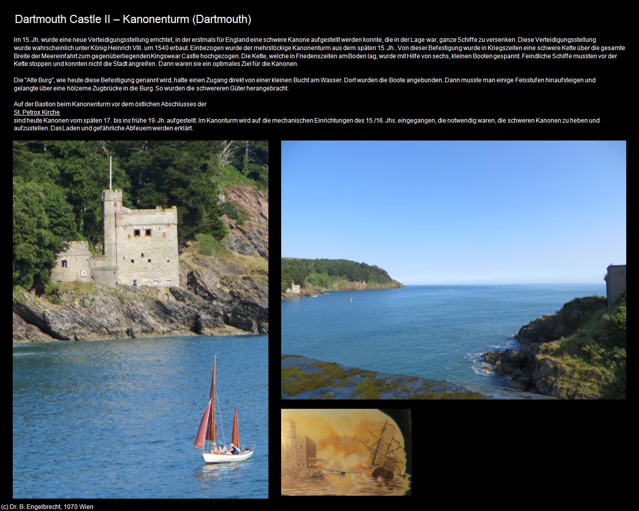 Dartmouth Castle II - Kanonenturm  (Dartmouth, England) in Kulturatlas-ENGLAND und WALES(c)B.Engelbrecht