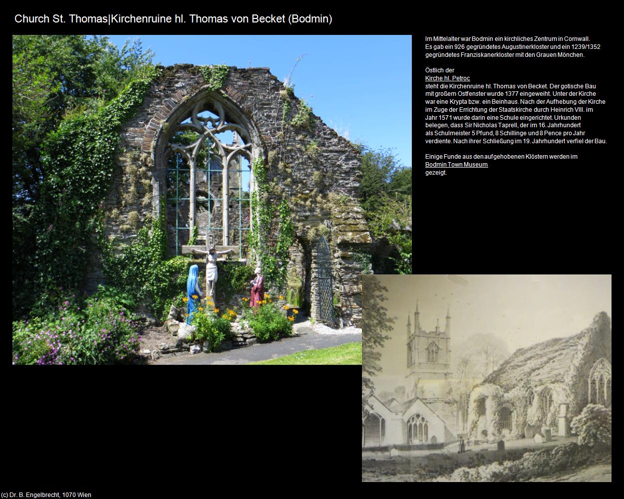 Church St. Thomas|Kirchenruine hl. Thomas von Becket (Bodmin, England) in Kulturatlas-ENGLAND und WALES(c)B.Engelbrecht