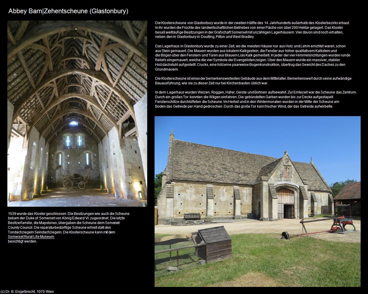 Abbey Barn|Zehentscheune  (Glastonbury, England) in Kulturatlas-ENGLAND und WALES(c)B.Engelbrecht
