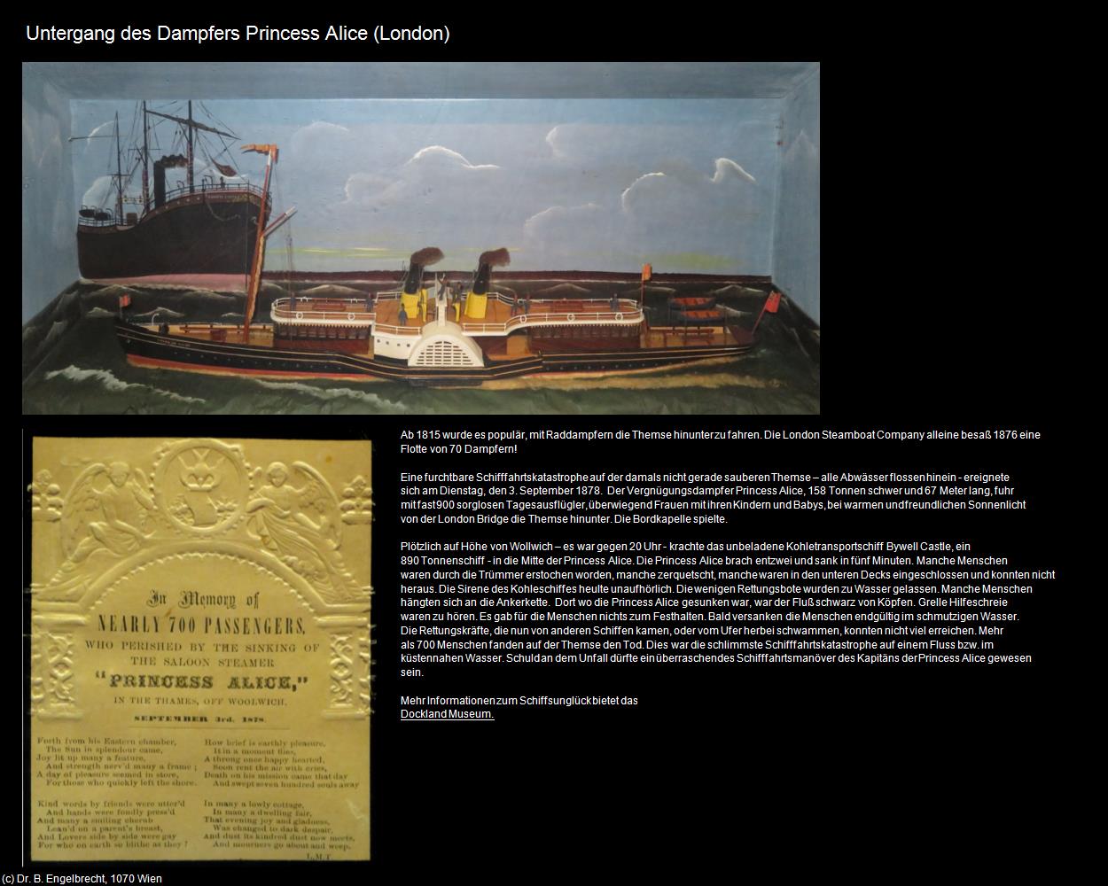 Untergang des Dampfers Princess Alice  (London, England) in Kulturatlas-ENGLAND und WALES(c)B.Engelbrecht
