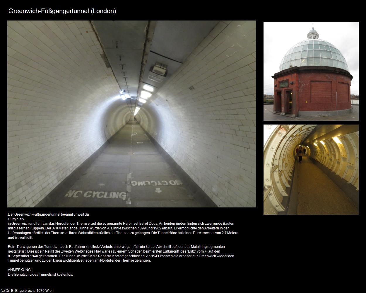 Greenwich-Fußgängertunnel (Greenwich)  (London, England) in Kulturatlas-ENGLAND und WALES(c)B.Engelbrecht