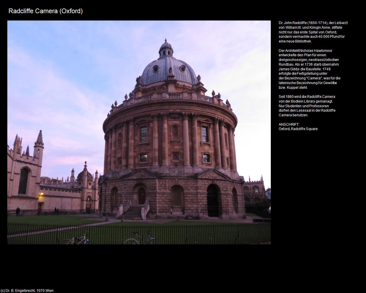 Radcliffe Camera              (Oxford, England) in Kulturatlas-ENGLAND und WALES