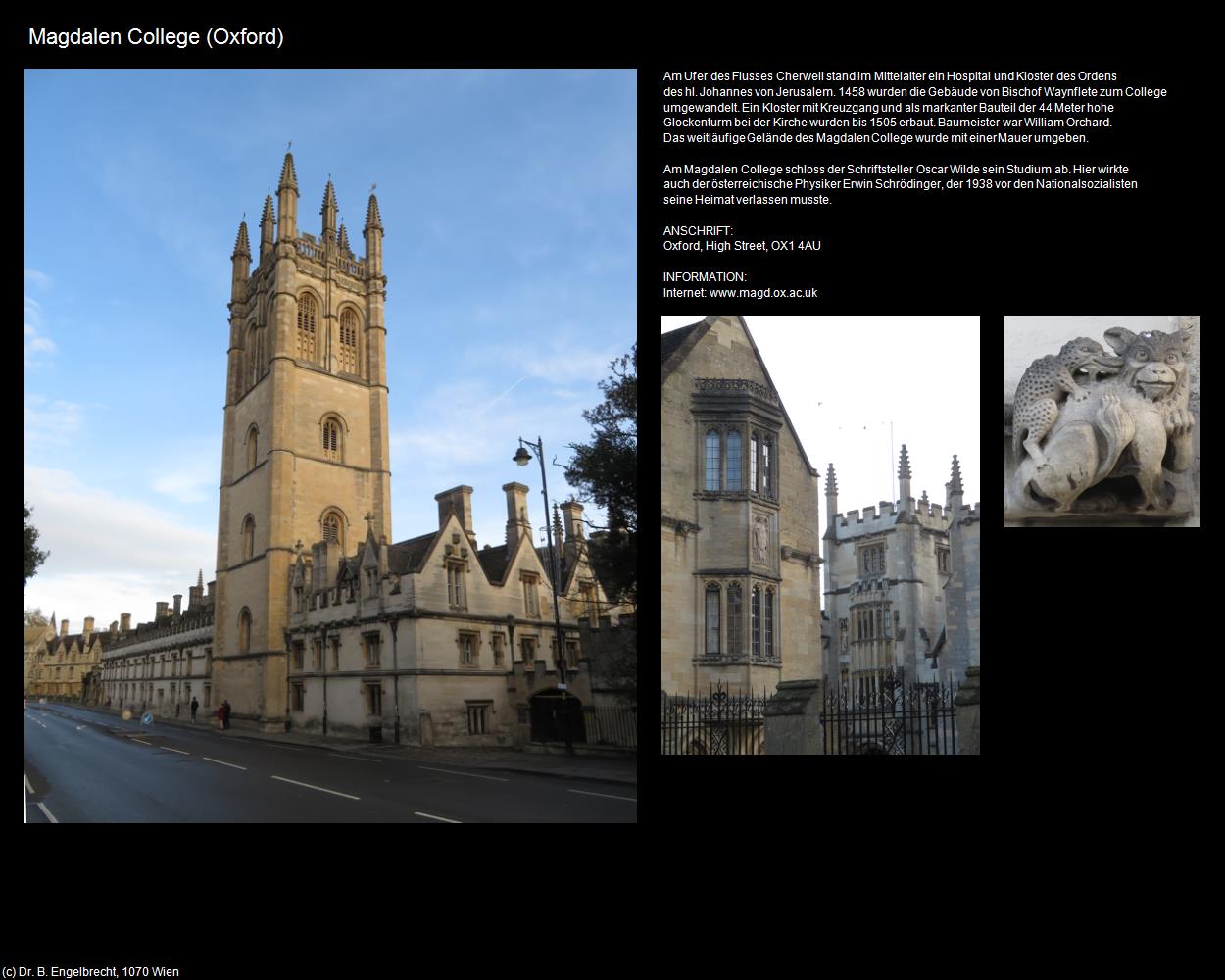 Magdalen College (Oxford, England) in Kulturatlas-ENGLAND und WALES