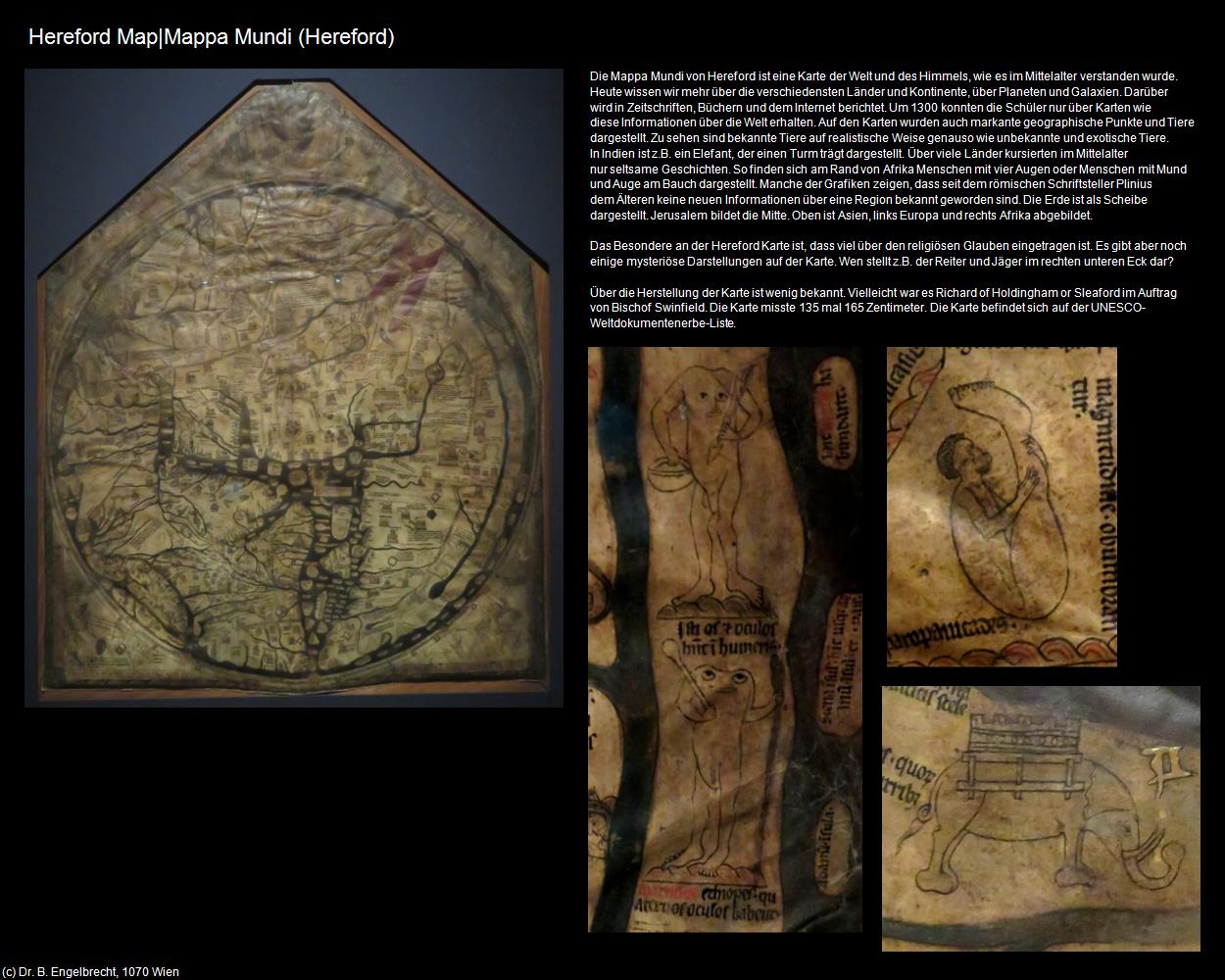 Hereford Map|Mappa Mundi (Hereford, England) in Kulturatlas-ENGLAND und WALES