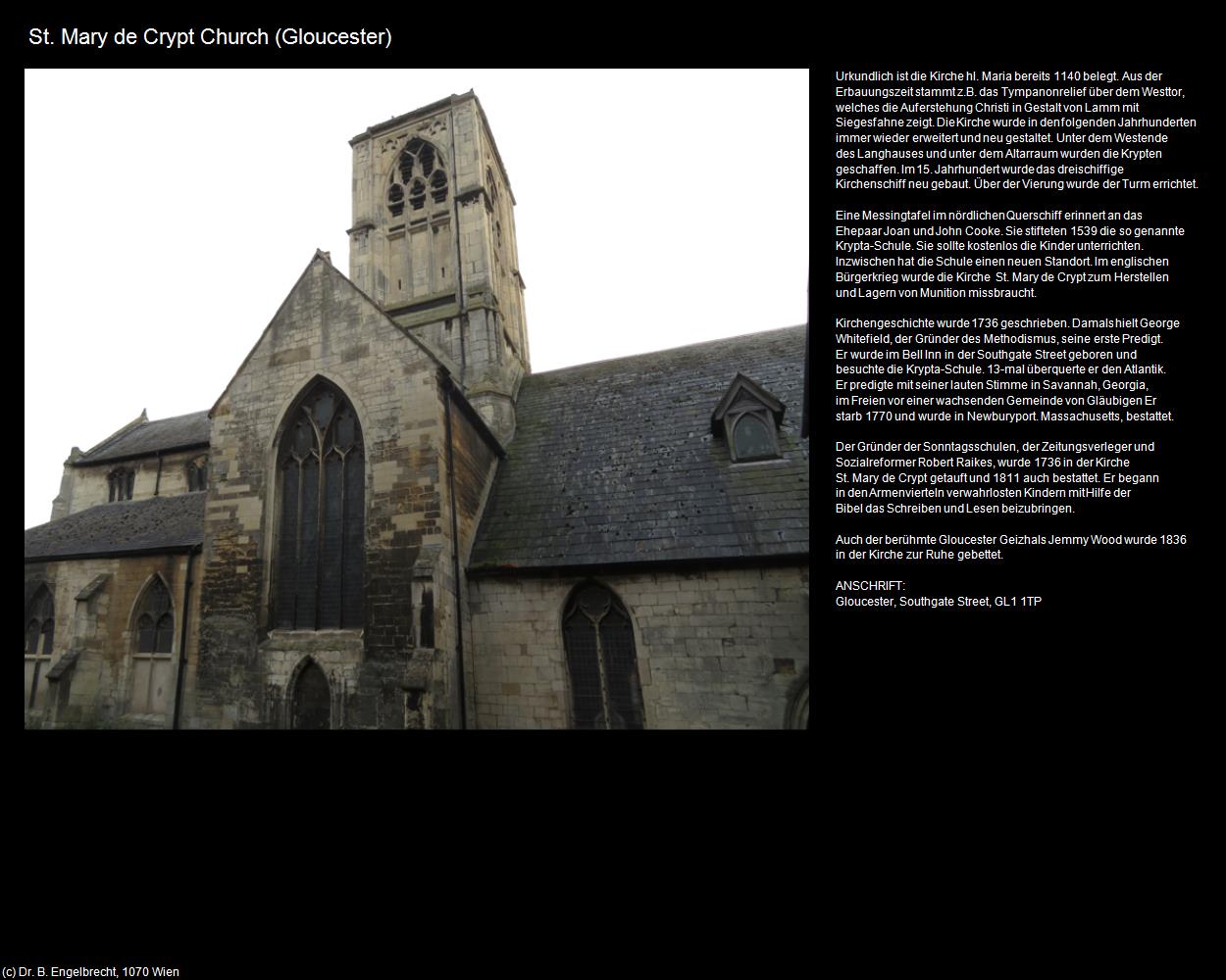 St. Mary de Crypt Church (Gloucester, England) in Kulturatlas-ENGLAND und WALES