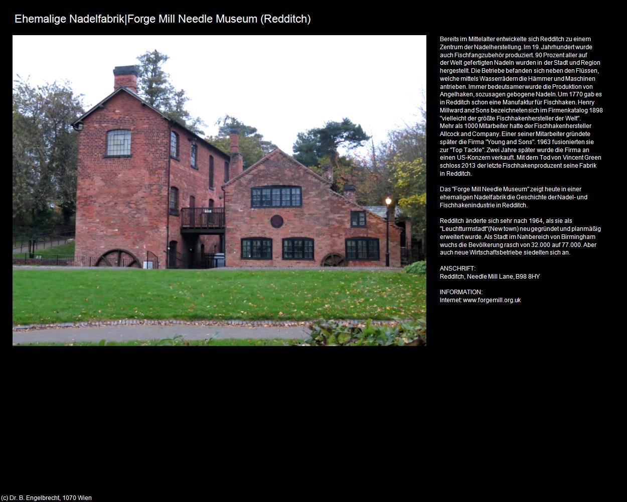 Ehem. Nadelfabrik|Forge Mill Needle Museum (Redditch, England             ) in Kulturatlas-ENGLAND und WALES