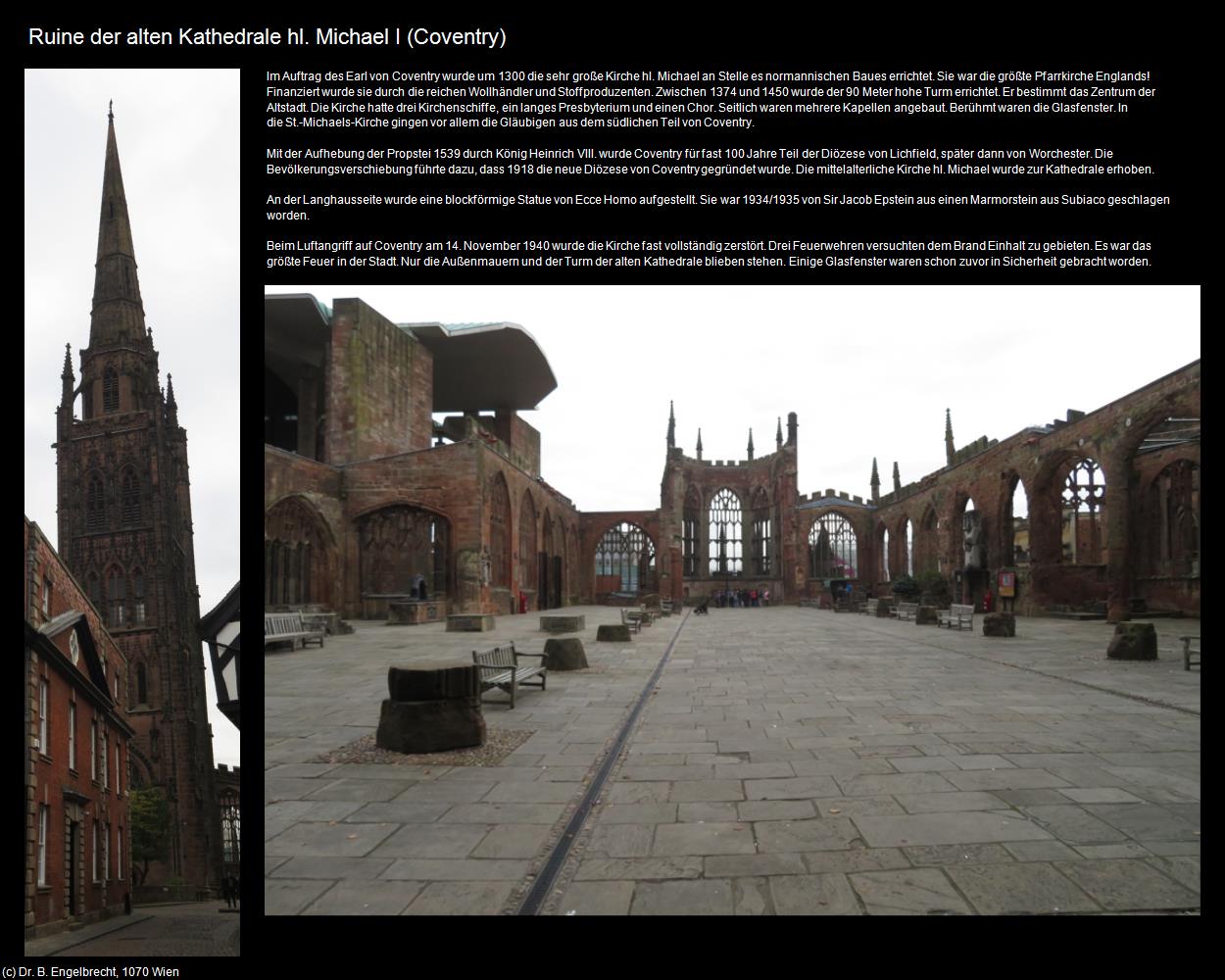 Ruine der alten Kathedrale hl. Michael I (Coventry, England      ) in Kulturatlas-ENGLAND und WALES