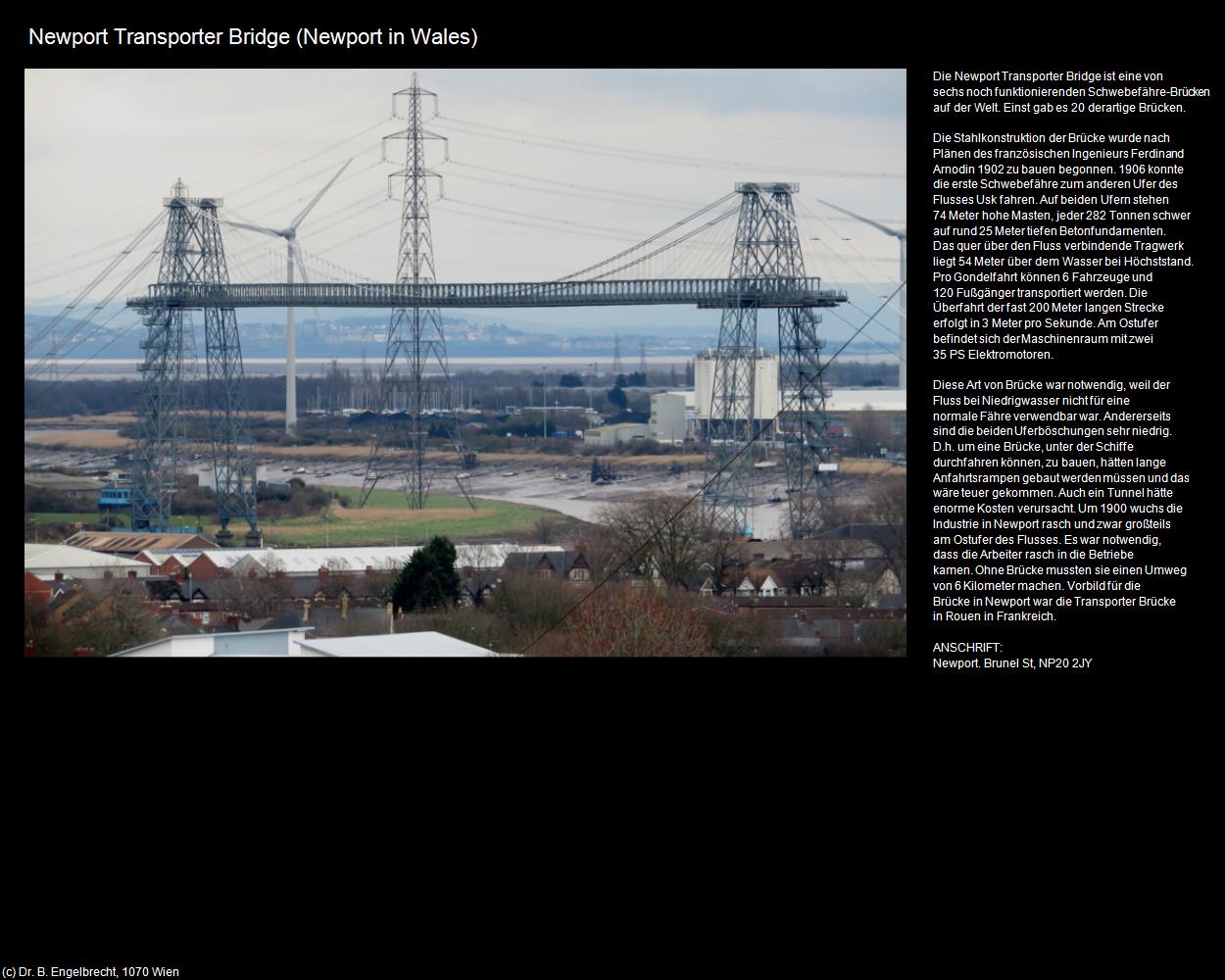 Newport Transporter Bridge   (Newport in Wales, Wales) in Kulturatlas-ENGLAND und WALES