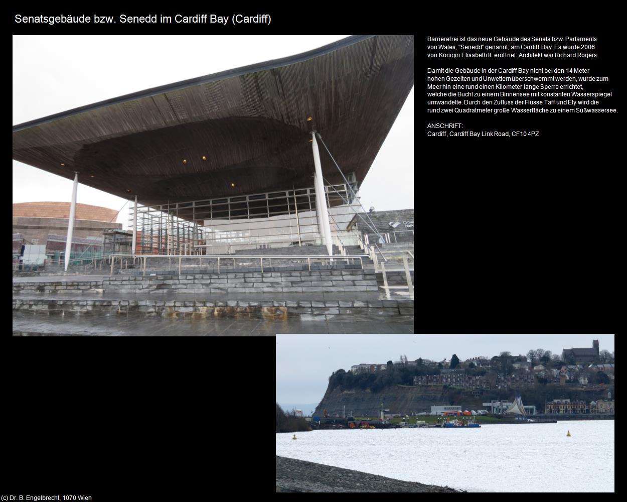 Senatsgebäude bzw. Senedd im Cardiff Bay  (Cardiff, Wales) in Kulturatlas-ENGLAND und WALES
