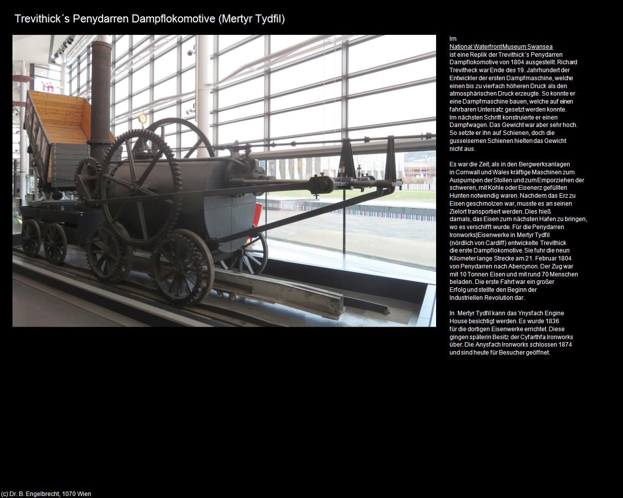 Trevithick‘s Penydarren Dampflokomotive (Mertyr Tydfil, Wales) in Kulturatlas-ENGLAND und WALES(c)B.Engelbrecht