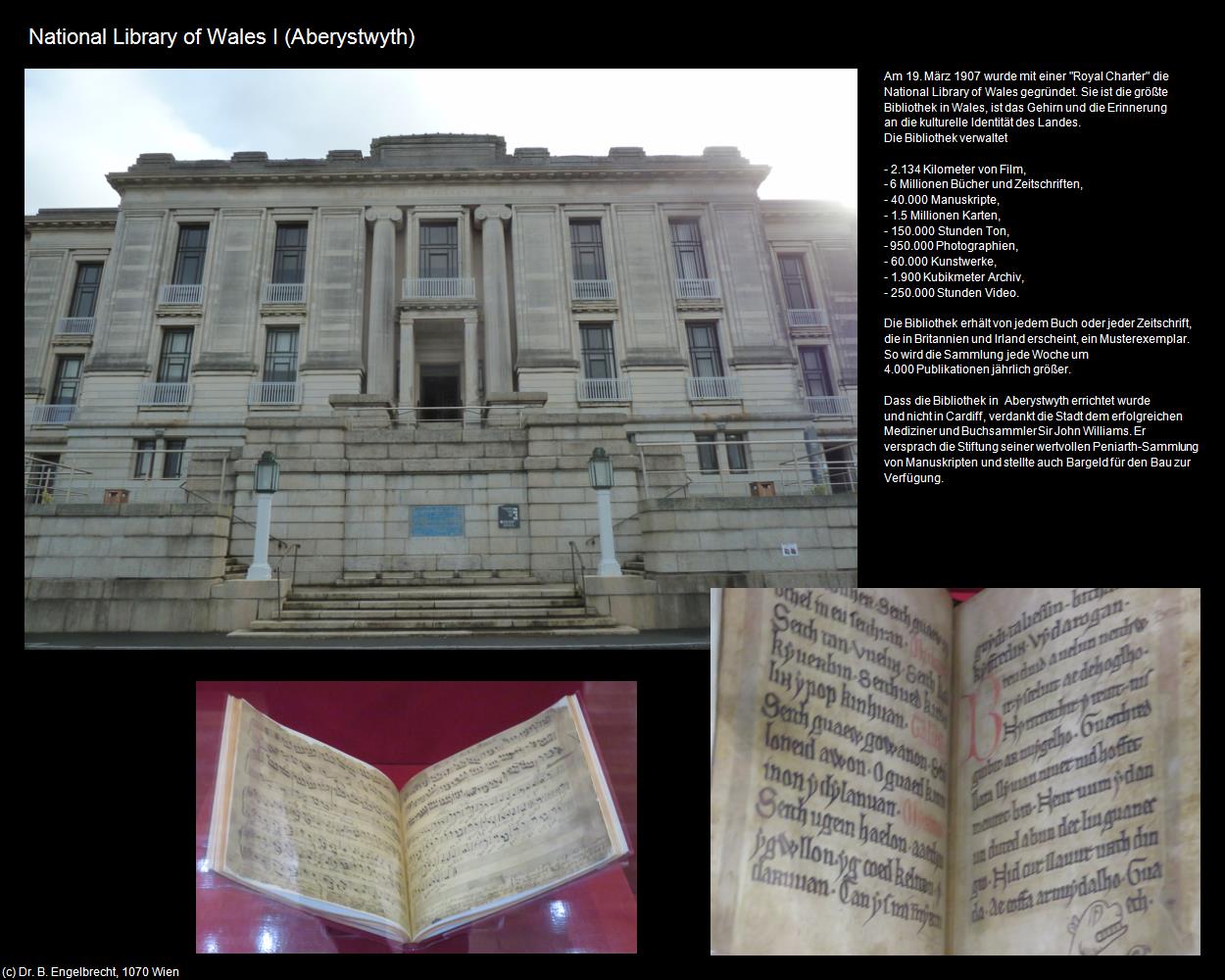 National Library of Wales I  (Aberystwyth, Wales) in Kulturatlas-ENGLAND und WALES