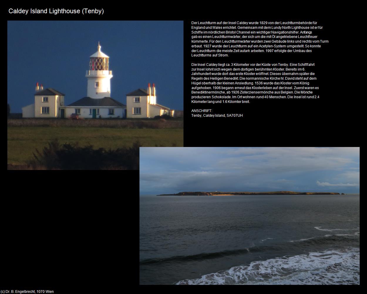 Caldey Island Lighthouse  (Tenby, Wales) in Kulturatlas-ENGLAND und WALES