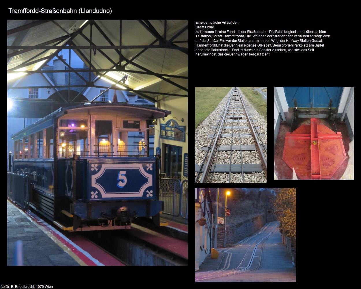 Tramffordd-Straßenbahn  (Llandudno, Wales) in Kulturatlas-ENGLAND und WALES(c)B.Engelbrecht