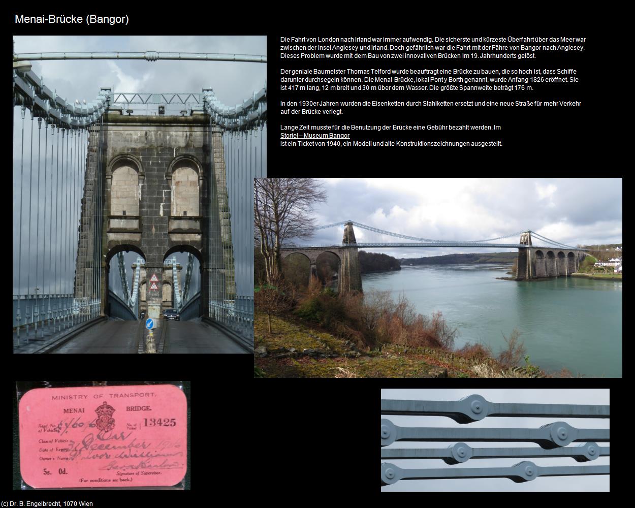 Menai-Brücke  (Bangor-Llandygai, Wales) in Kulturatlas-ENGLAND und WALES(c)B.Engelbrecht