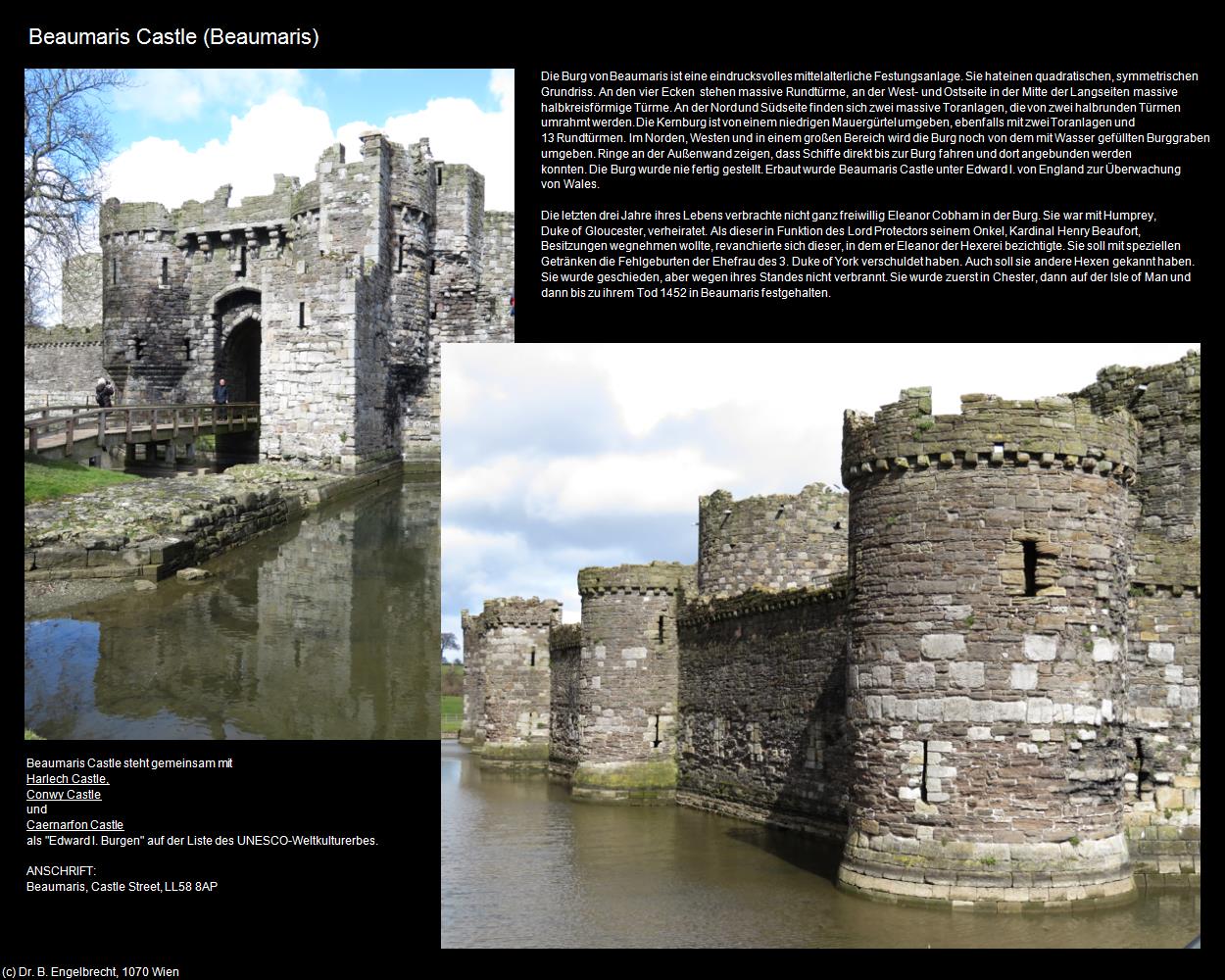 Beaumaris Castle  (Beaumaris, Wales) in Kulturatlas-ENGLAND und WALES(c)B.Engelbrecht