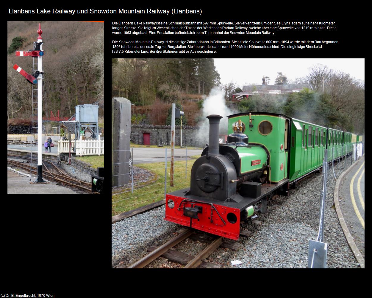 Llanberis Lake Railway und Snowdon Mountain Railway (Llanberis, Wales) in Kulturatlas-ENGLAND und WALES