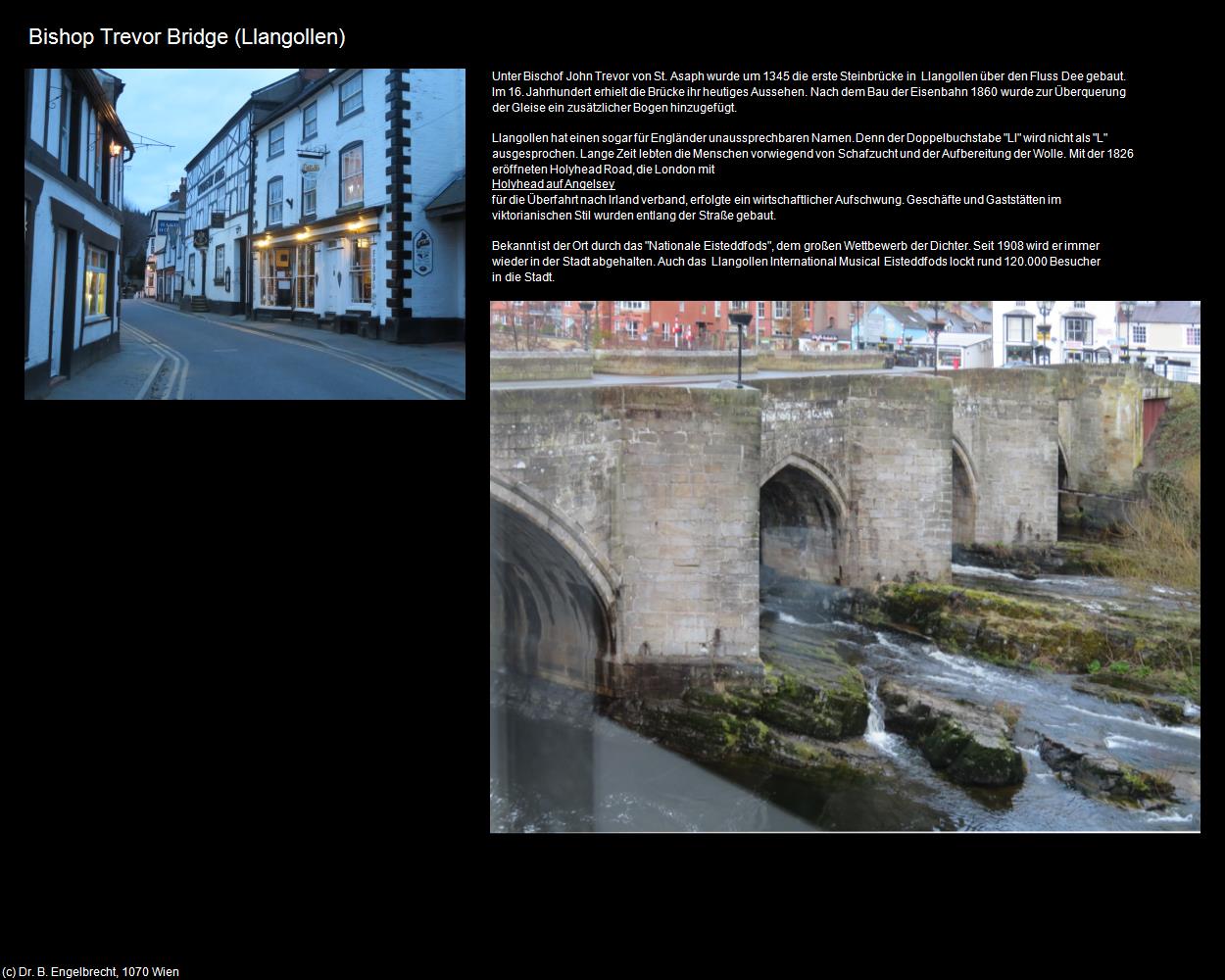 Bishop Trevor Bridge  (Llangollen, Wales) in Kulturatlas-ENGLAND und WALES(c)B.Engelbrecht