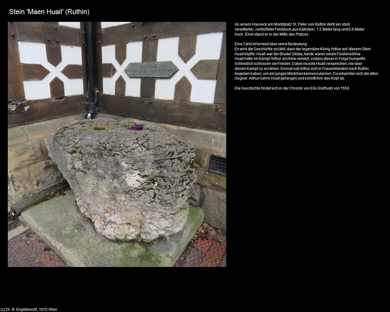 Stein Maen Huail  (Ruthin, Wales) in Kulturatlas-ENGLAND und WALES