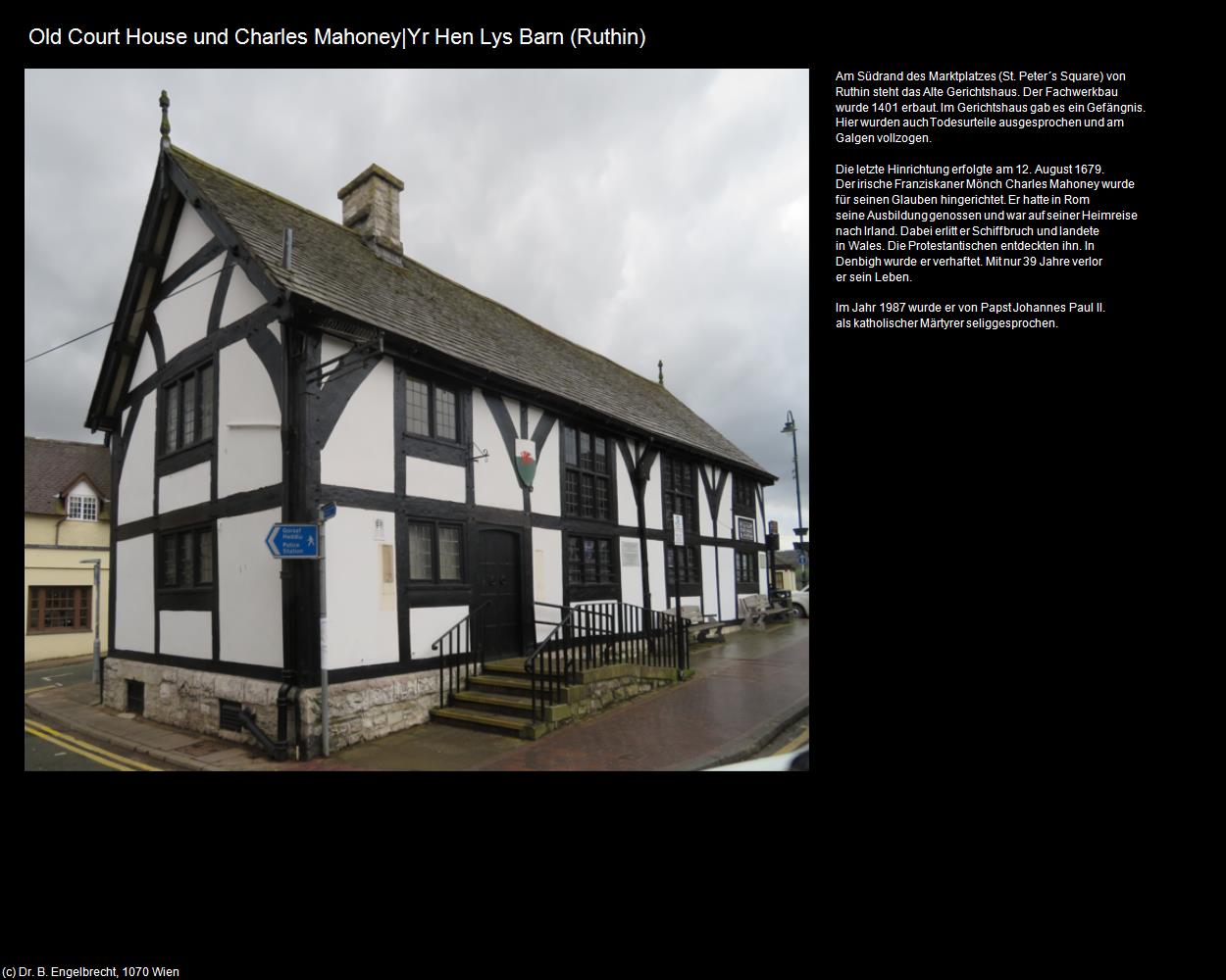Old Court House und Charles Mahoney|Yr Hen Lys Barn  (Ruthin, Wales) in Kulturatlas-ENGLAND und WALES
