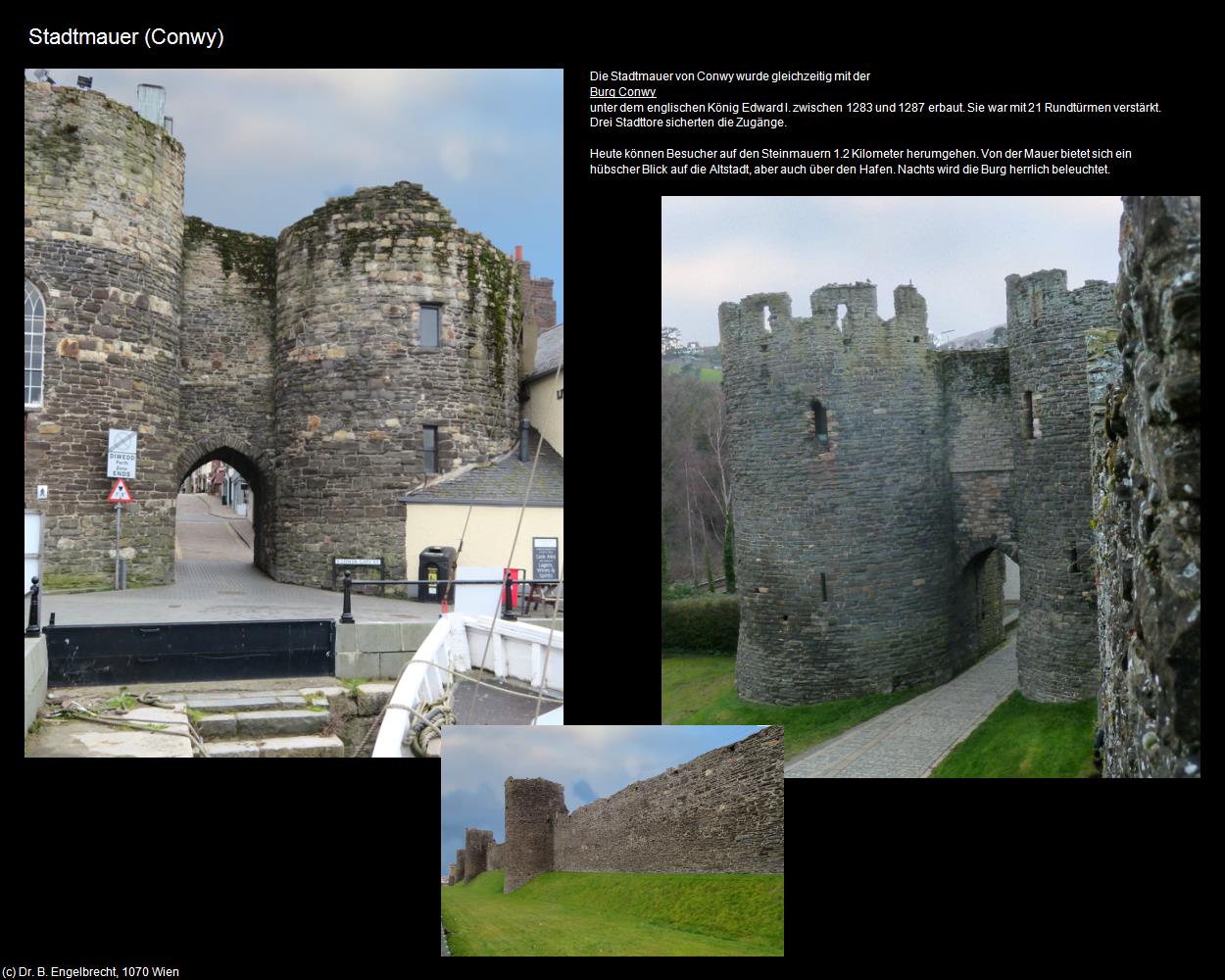 Stadtmauer (Conwy) (Conwy, Wales) in Kulturatlas-ENGLAND und WALES(c)B.Engelbrecht